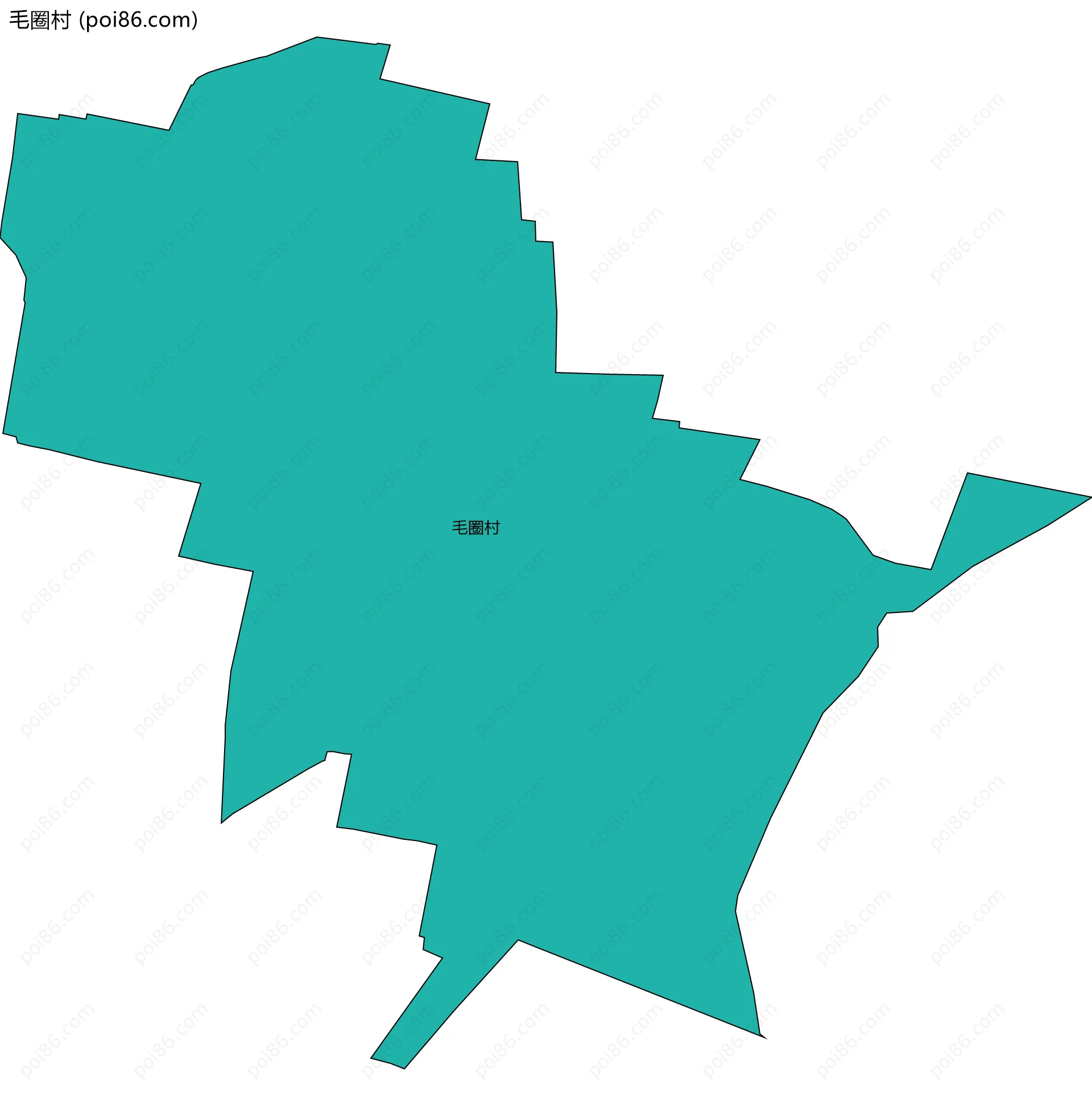 毛圈村边界地图