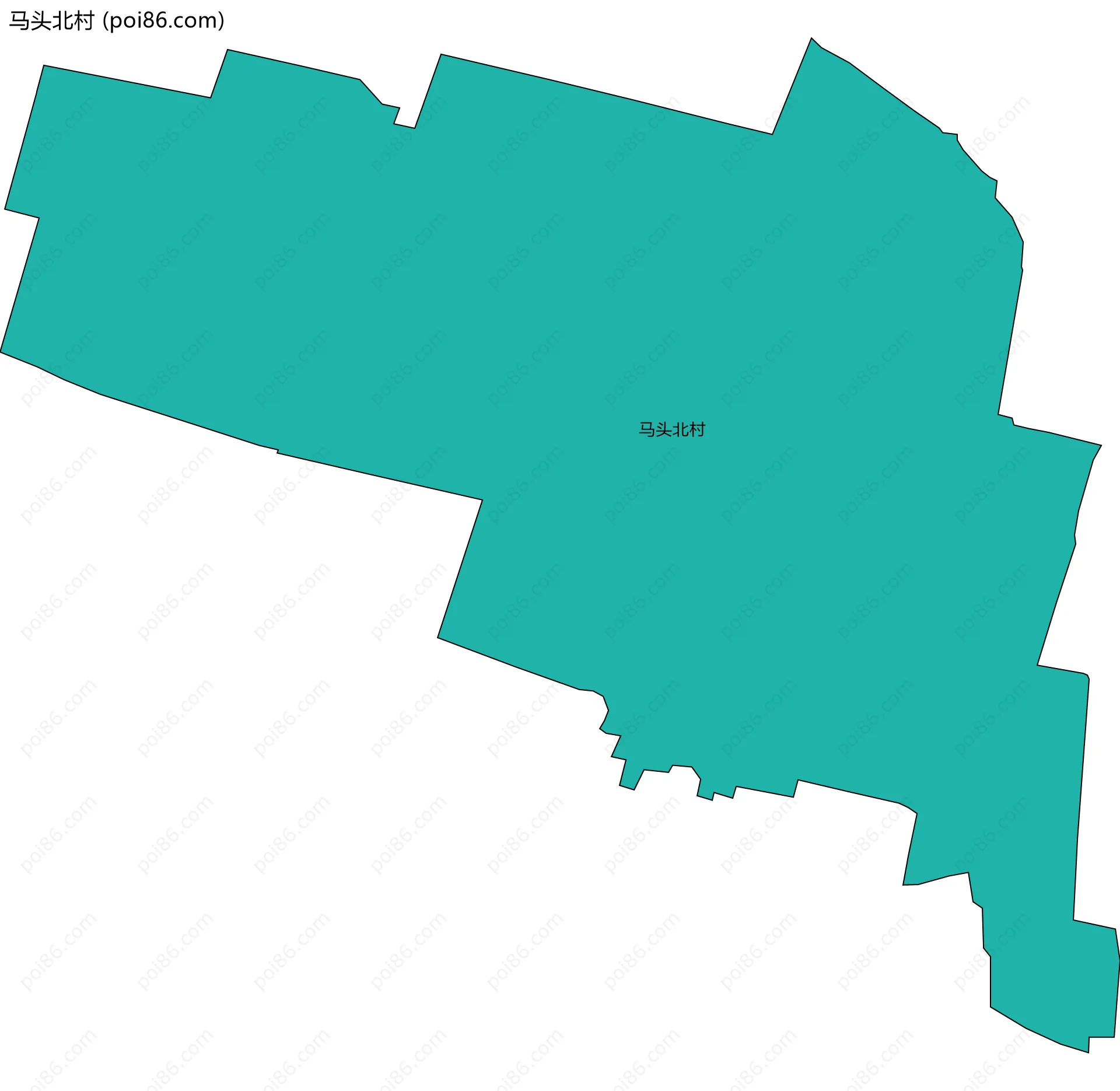 马头北村边界地图