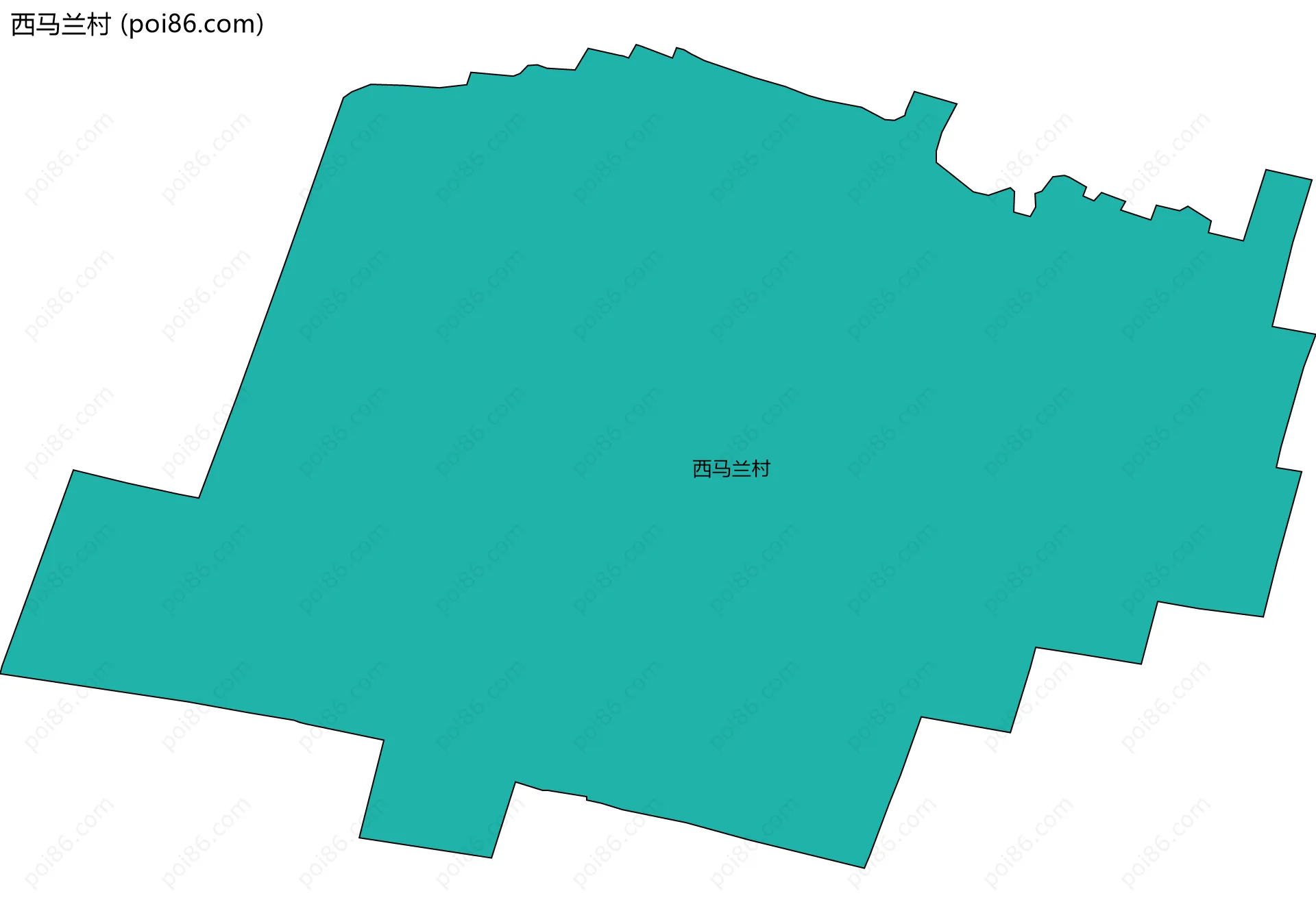 西马兰村边界地图