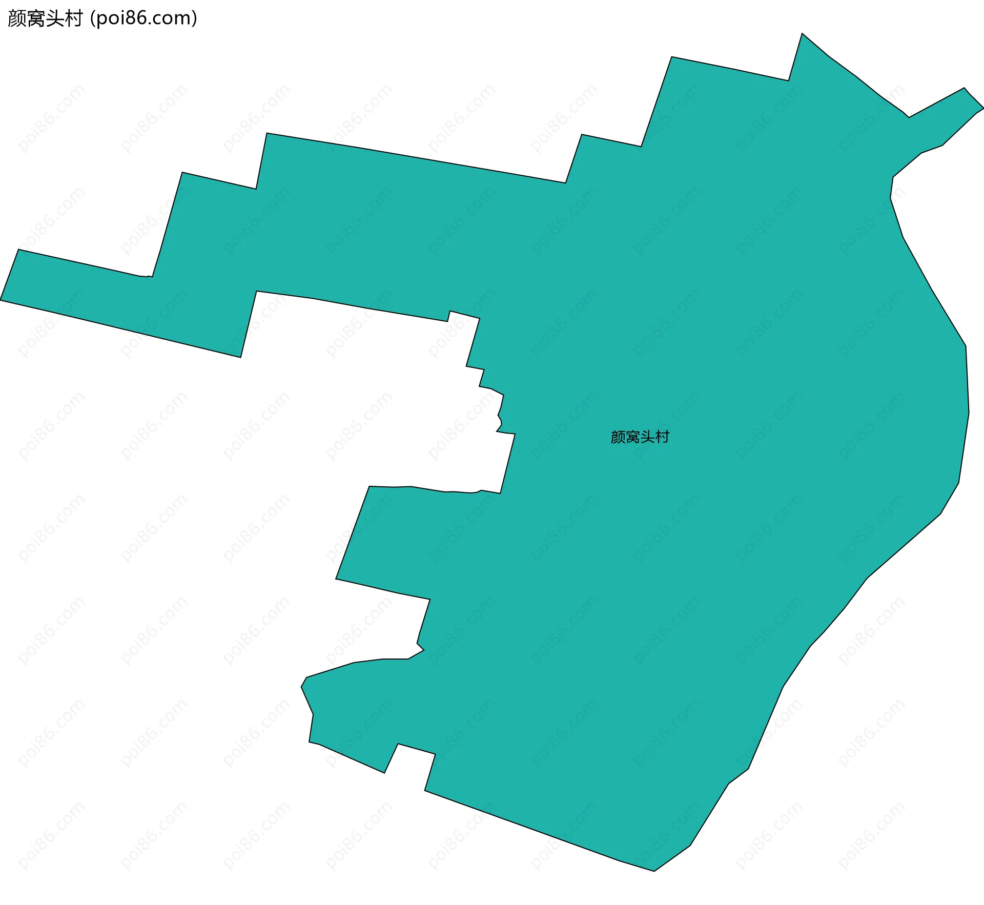 颜窝头村边界地图