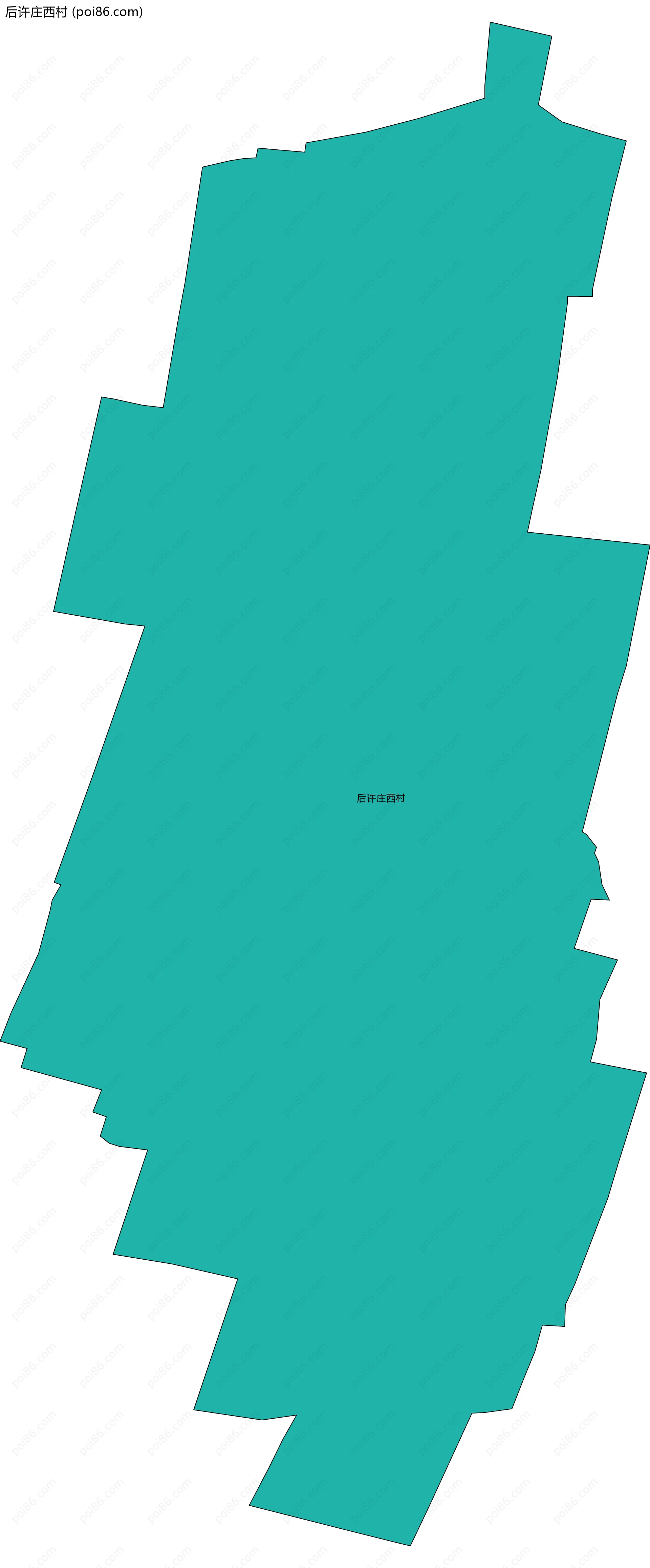 后许庄西村边界地图