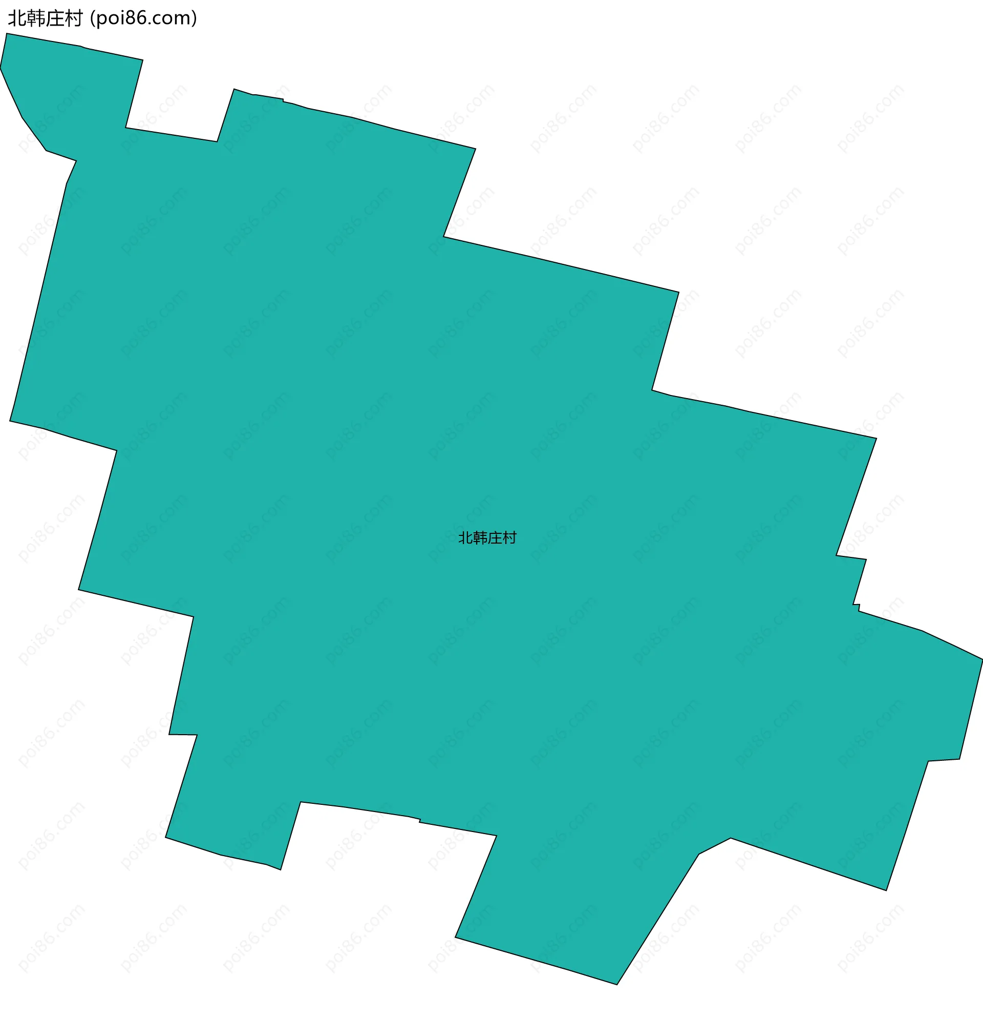 北韩庄村边界地图