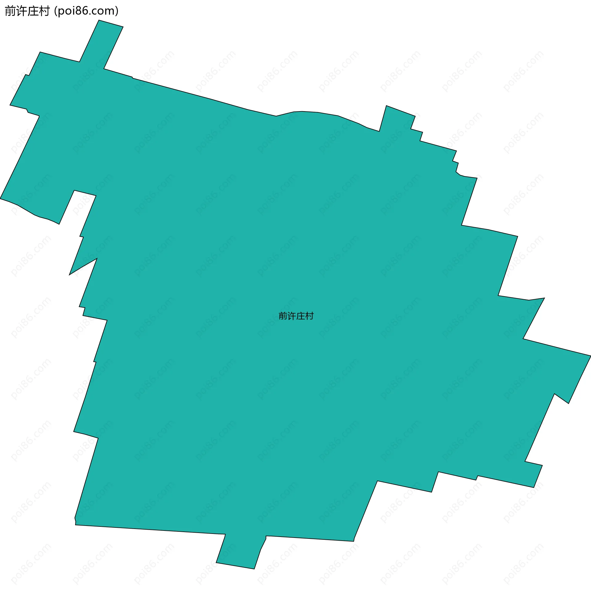 前许庄村边界地图