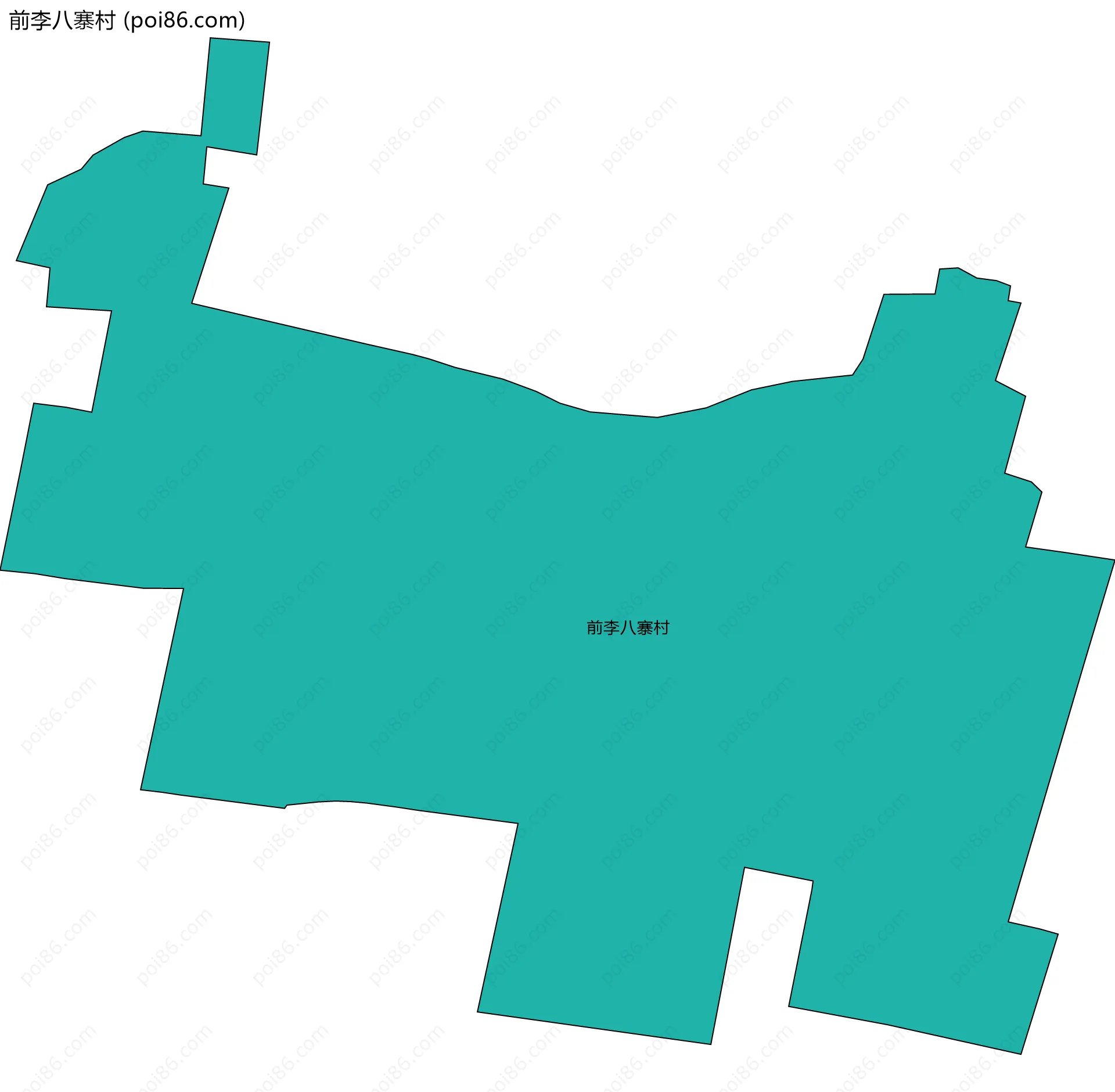前李八寨村边界地图