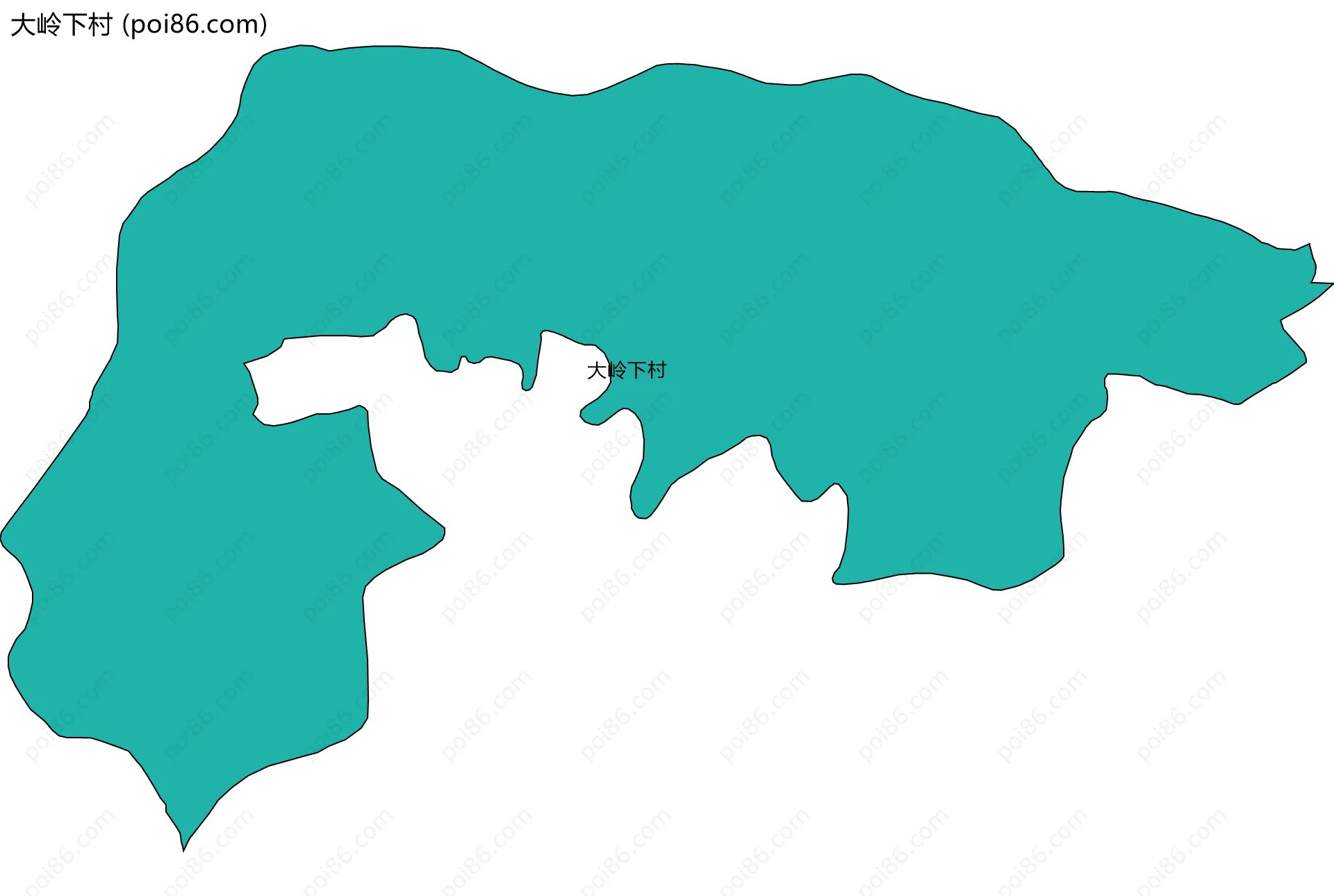 大岭下村边界地图