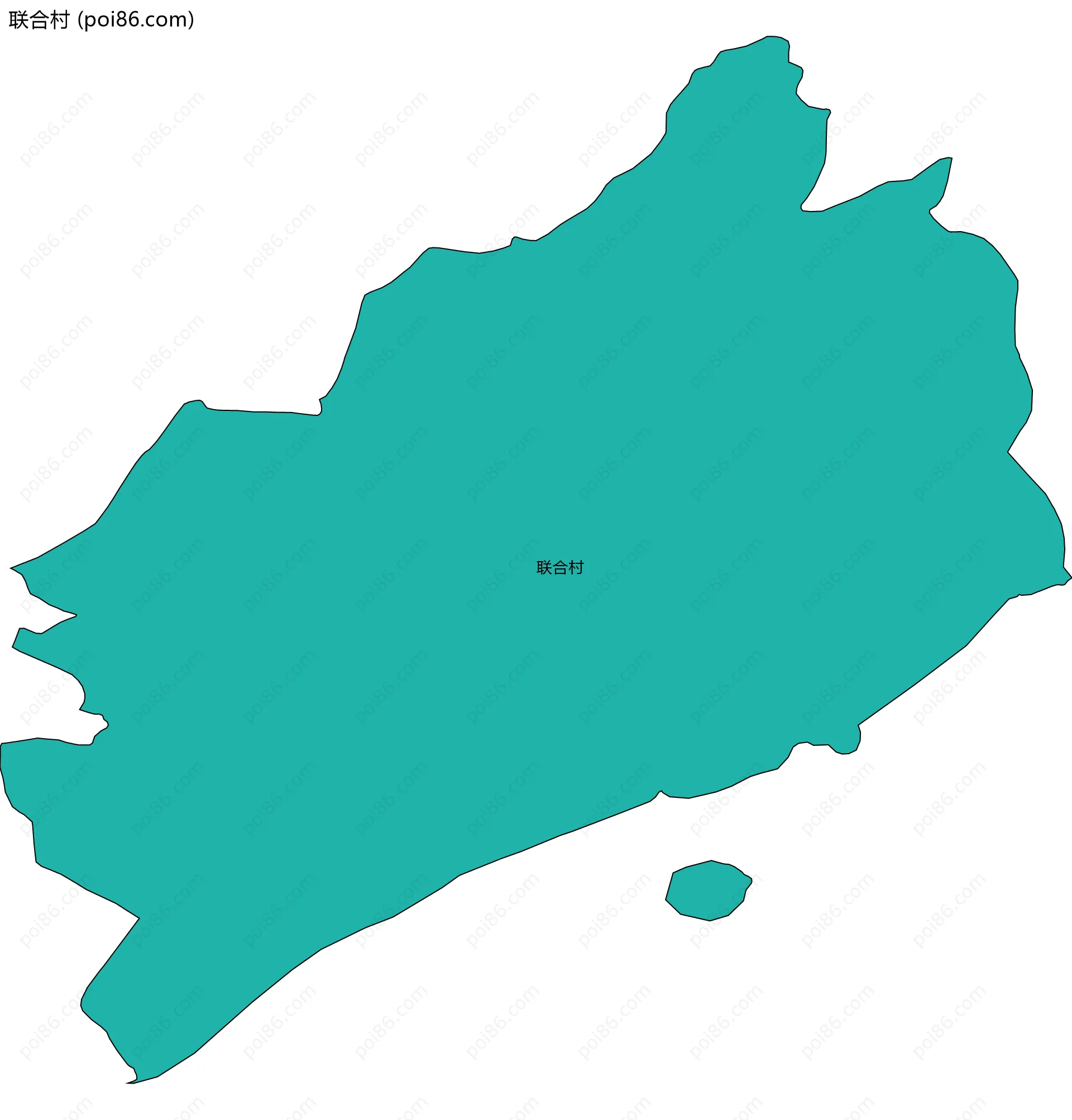 联合村边界地图