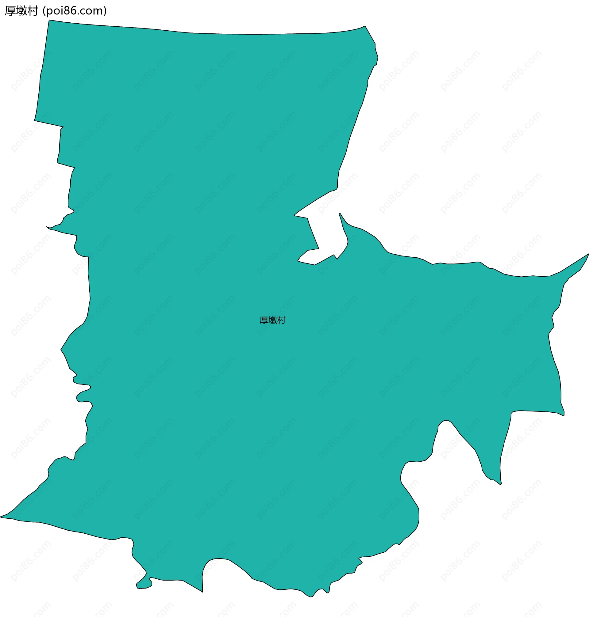 厚墩村边界地图