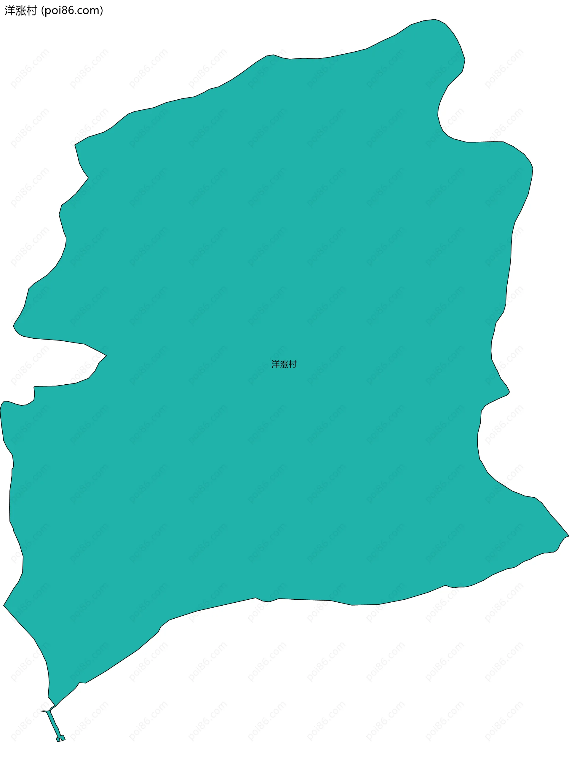洋涨村边界地图