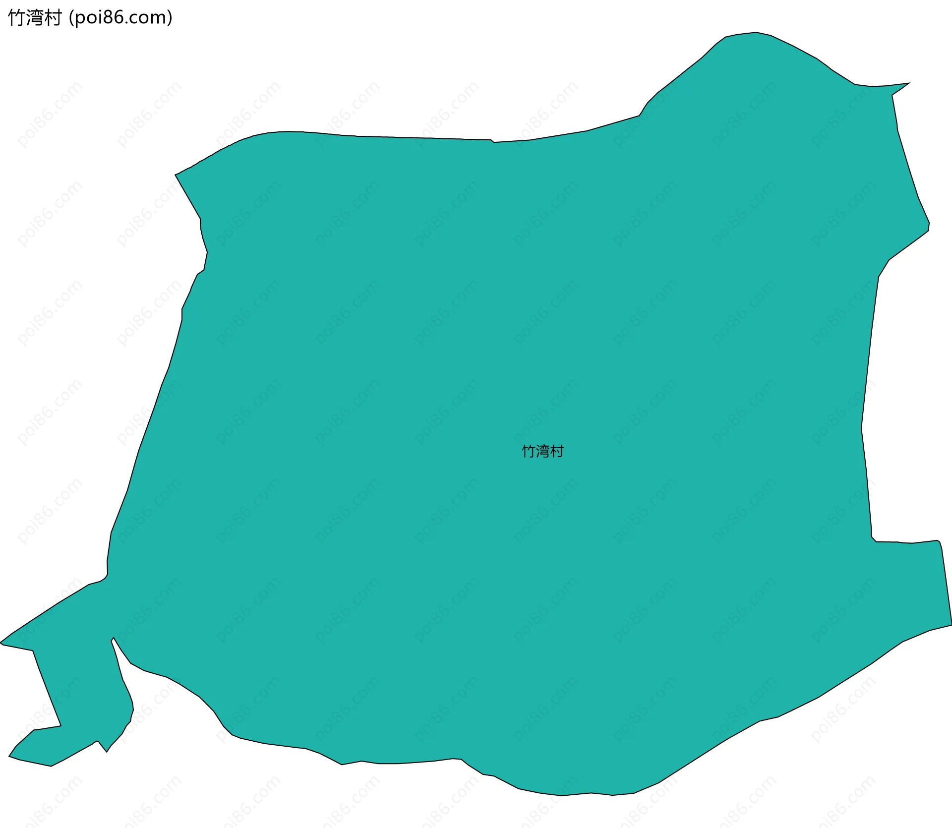 竹湾村边界地图