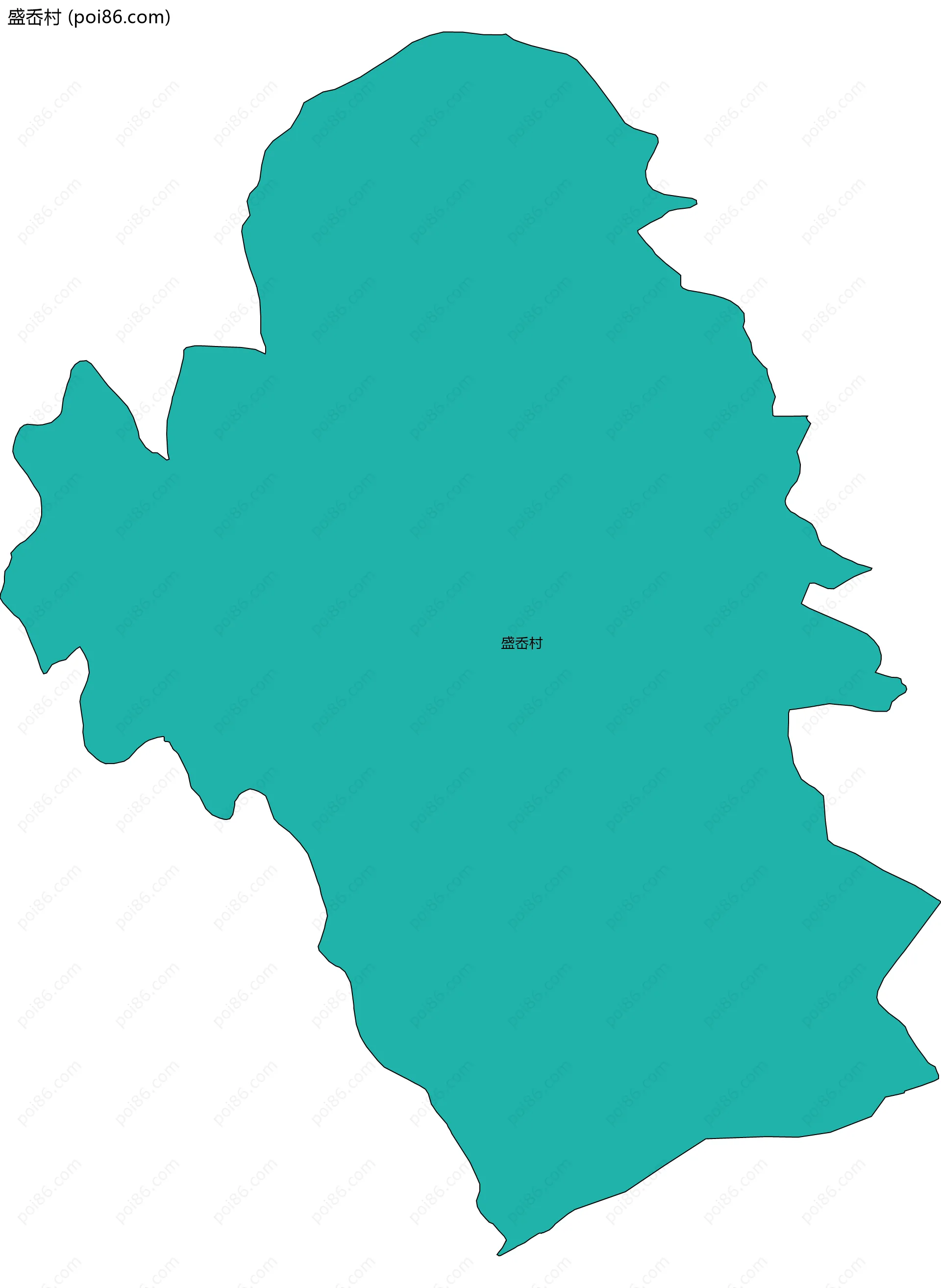 盛岙村边界地图