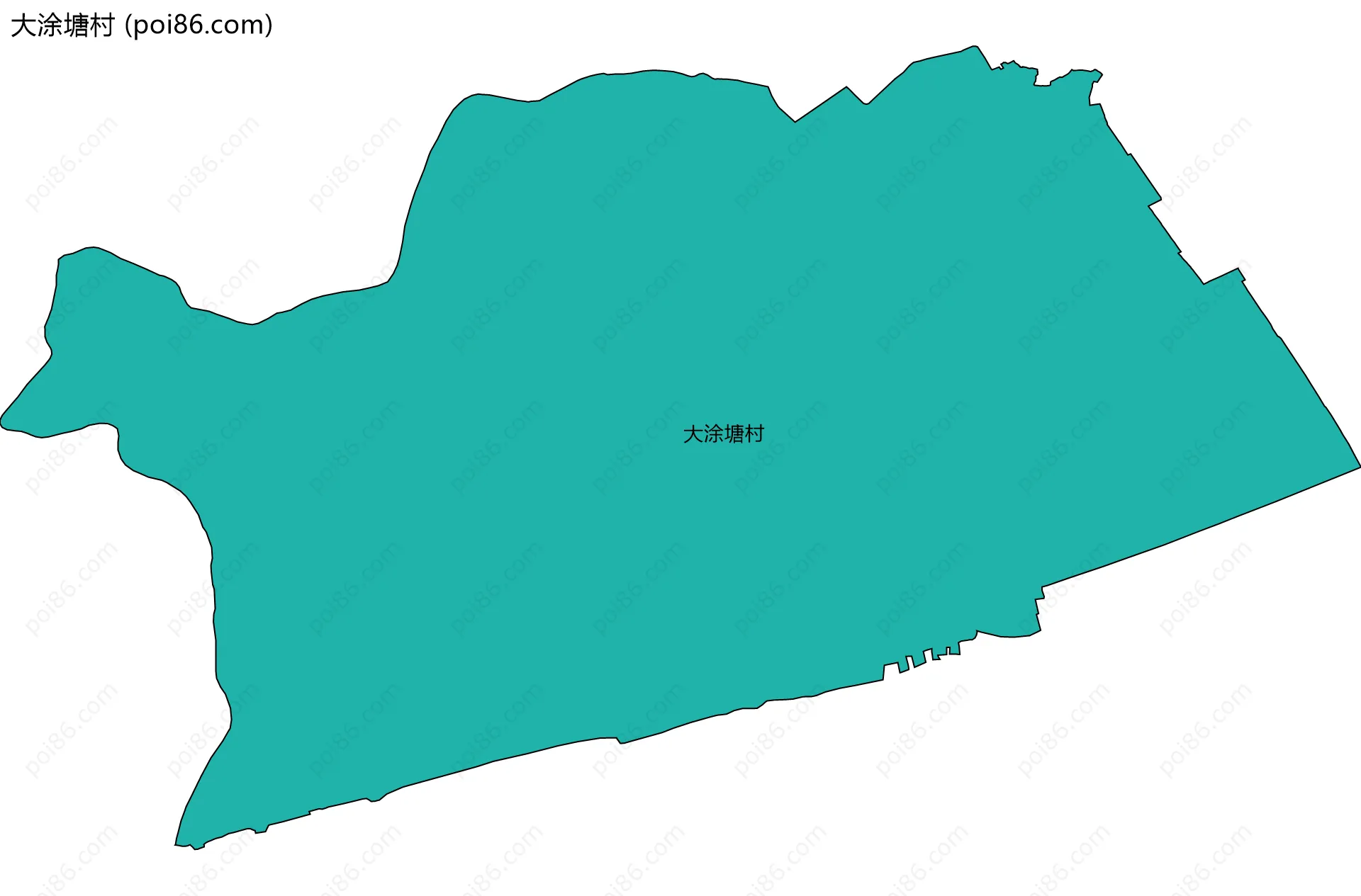 大涂塘村边界地图