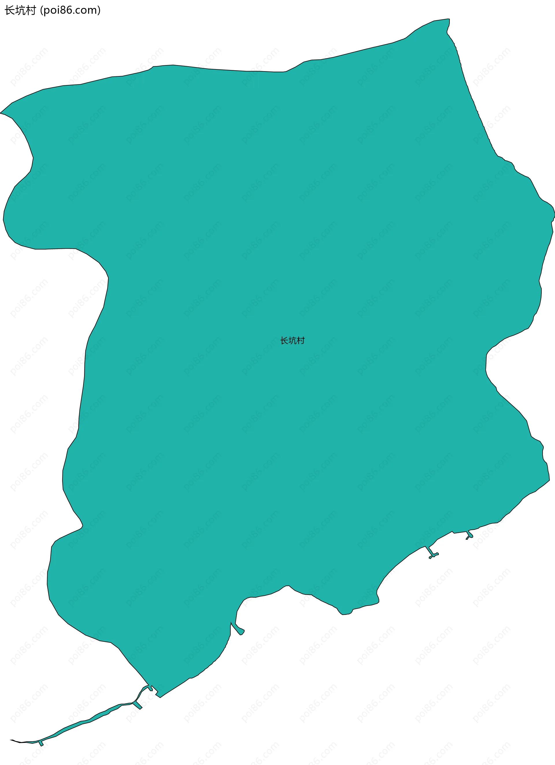 长坑村边界地图