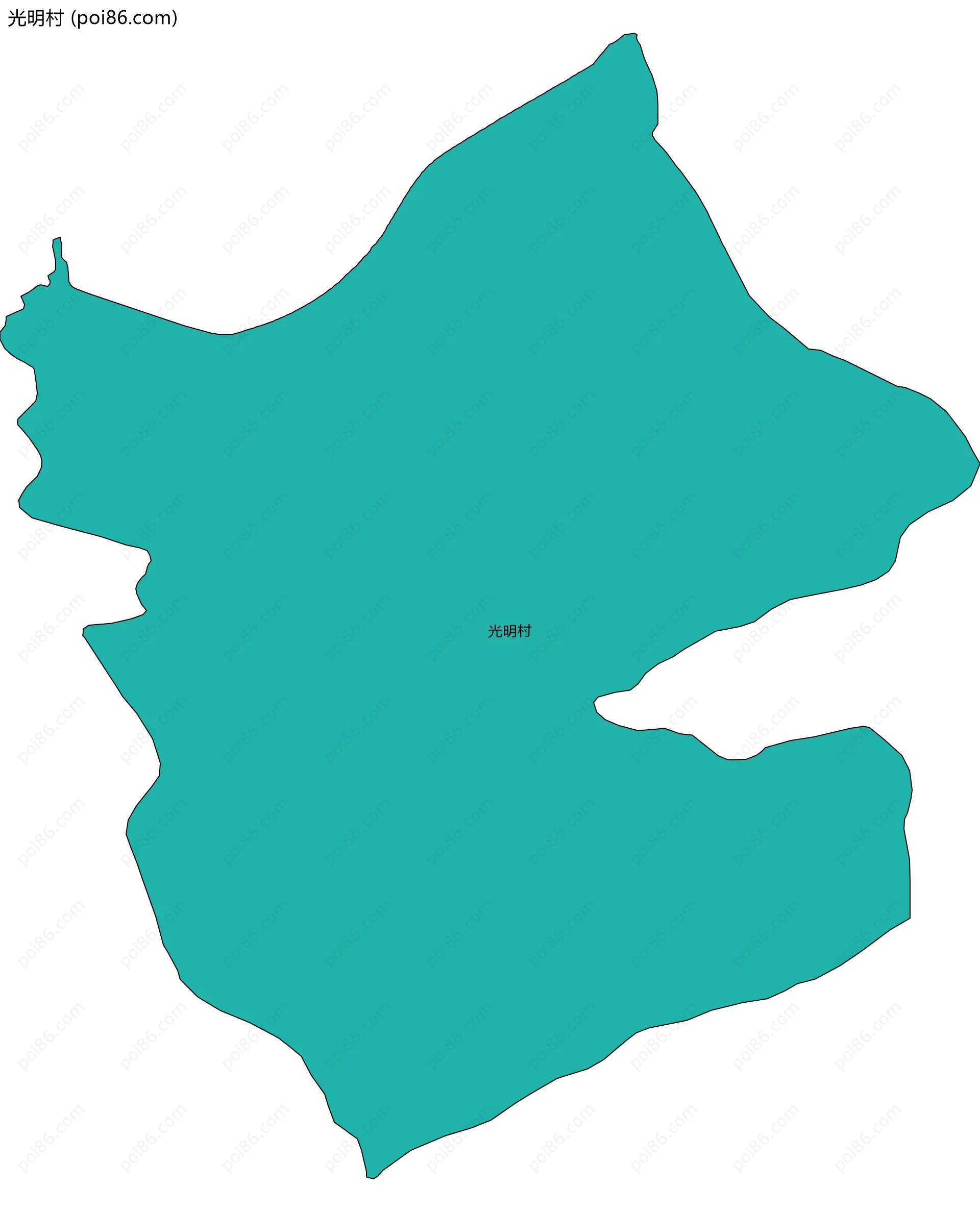 光明村边界地图