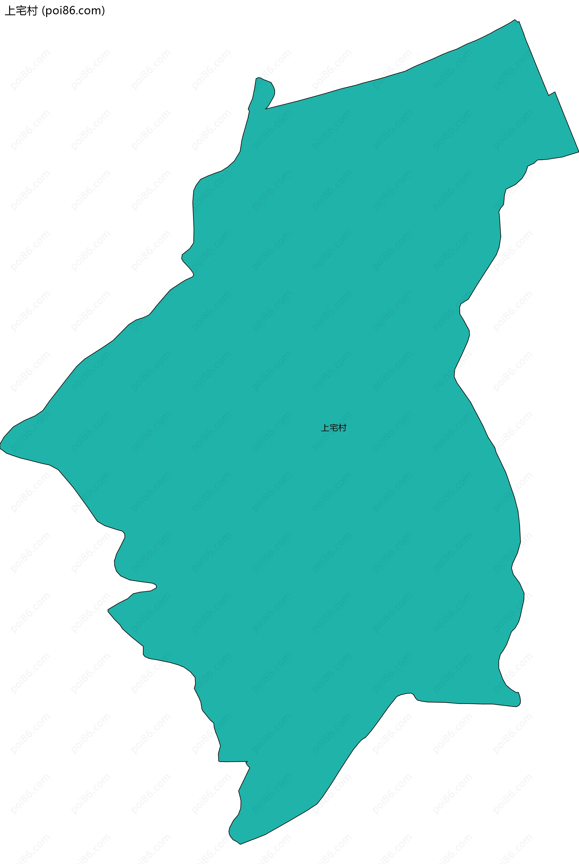 上宅村边界地图