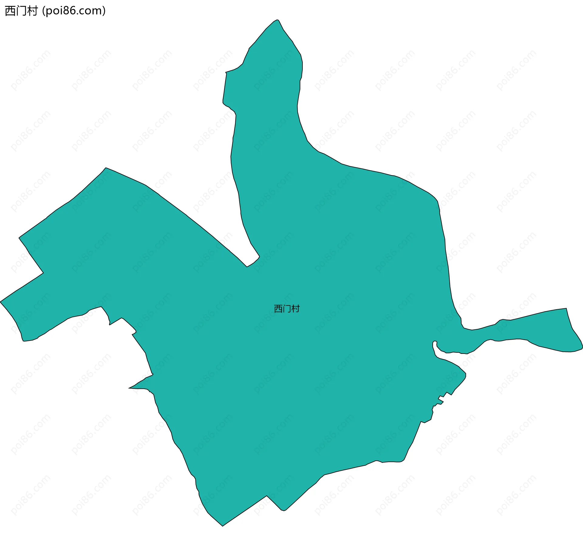 西门村边界地图