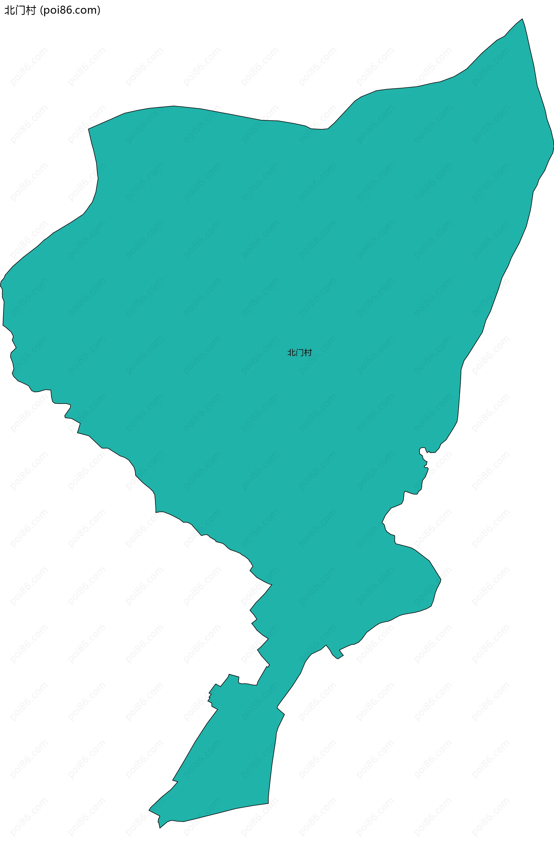 北门村边界地图