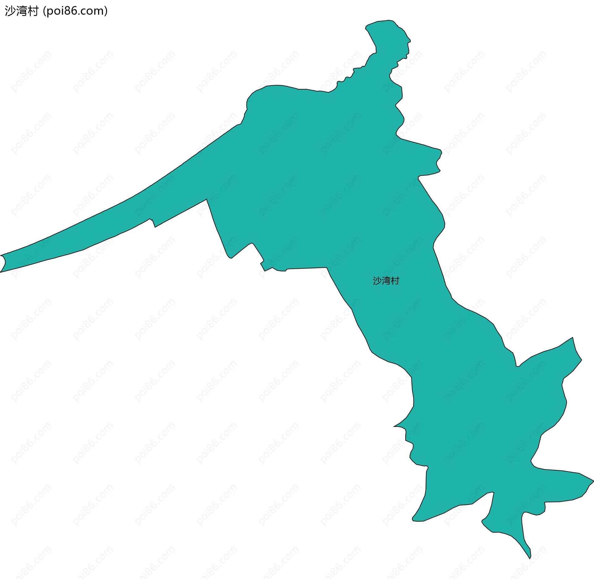 沙湾村边界地图