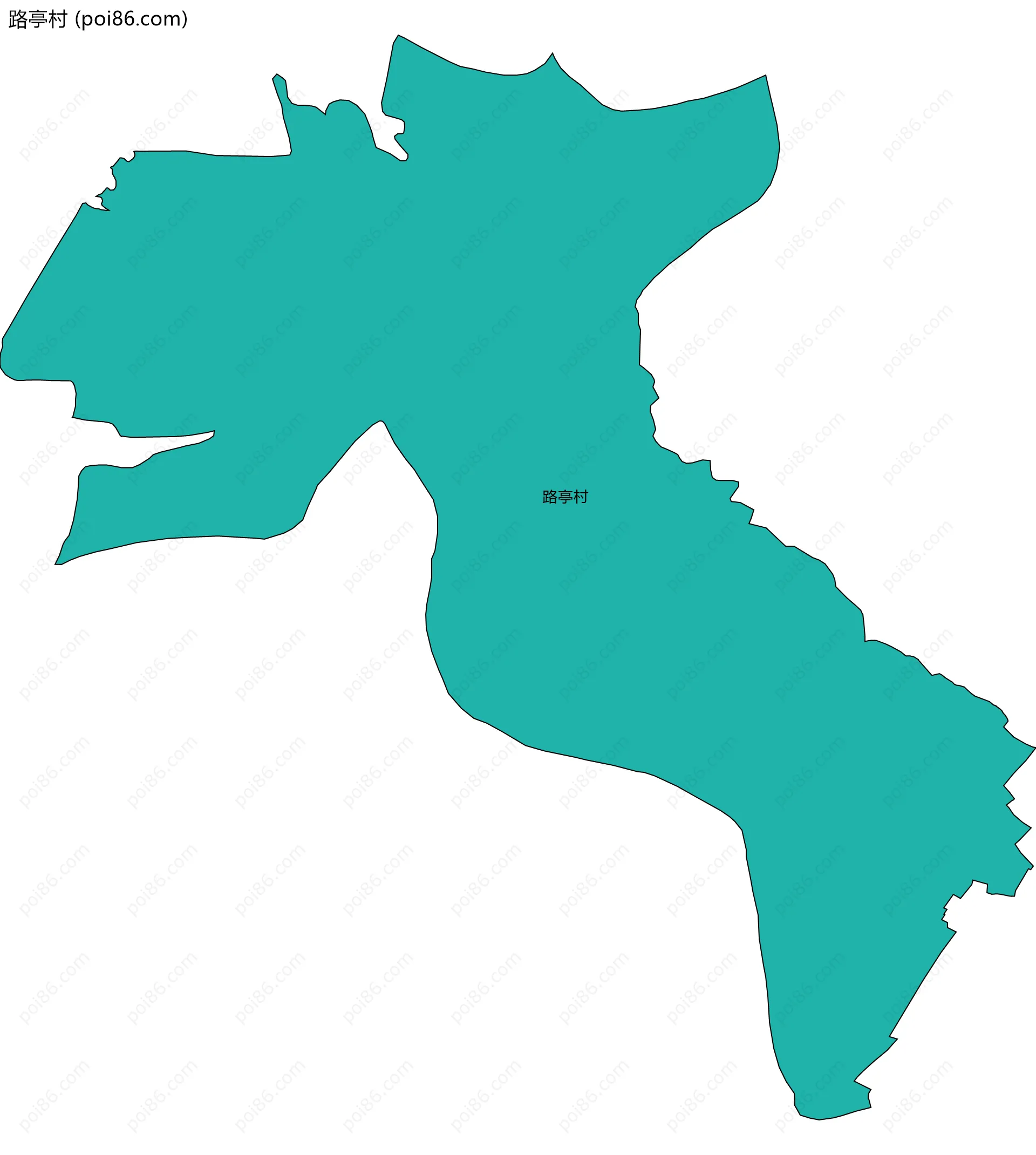 路亭村边界地图