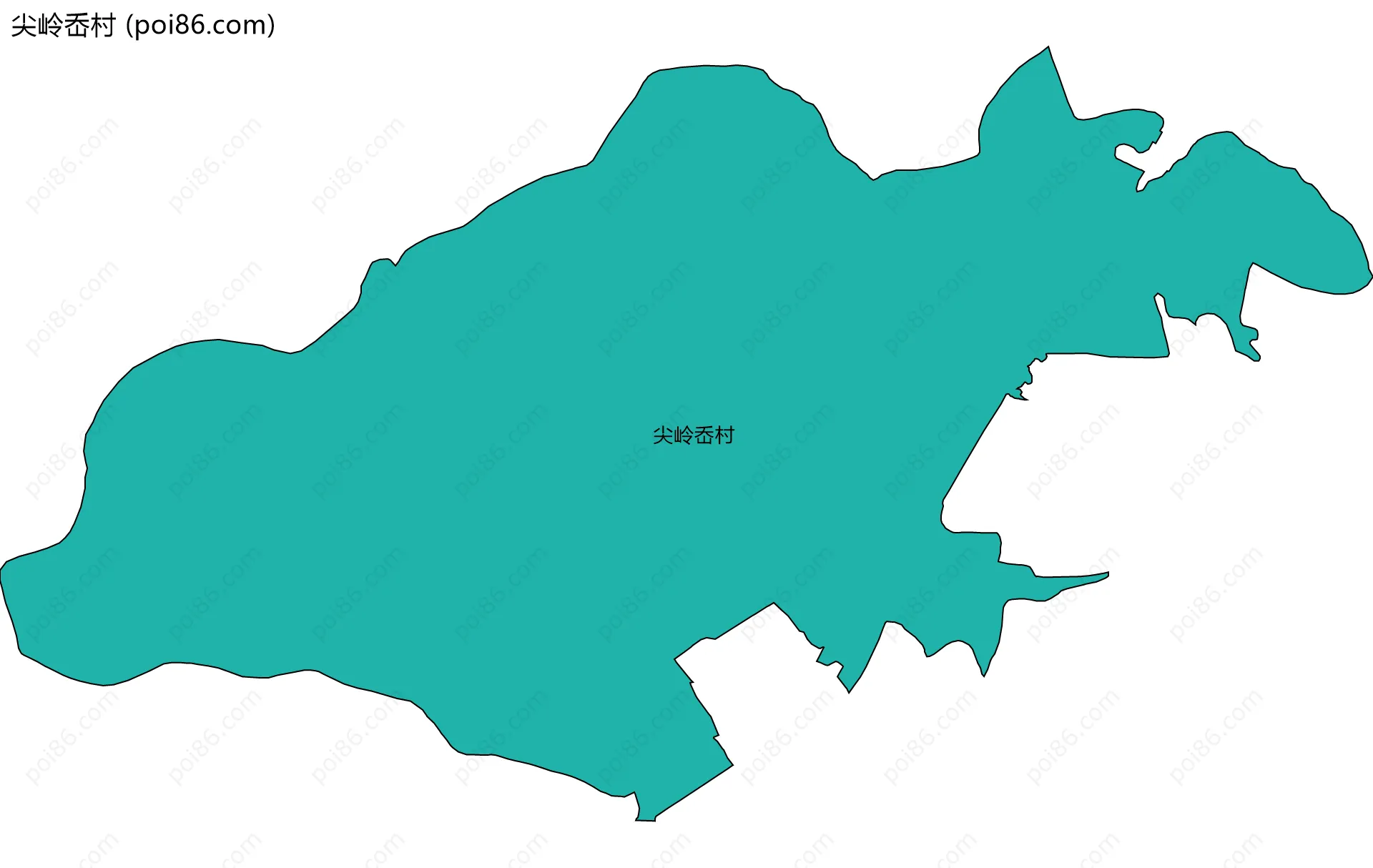 尖岭岙村边界地图