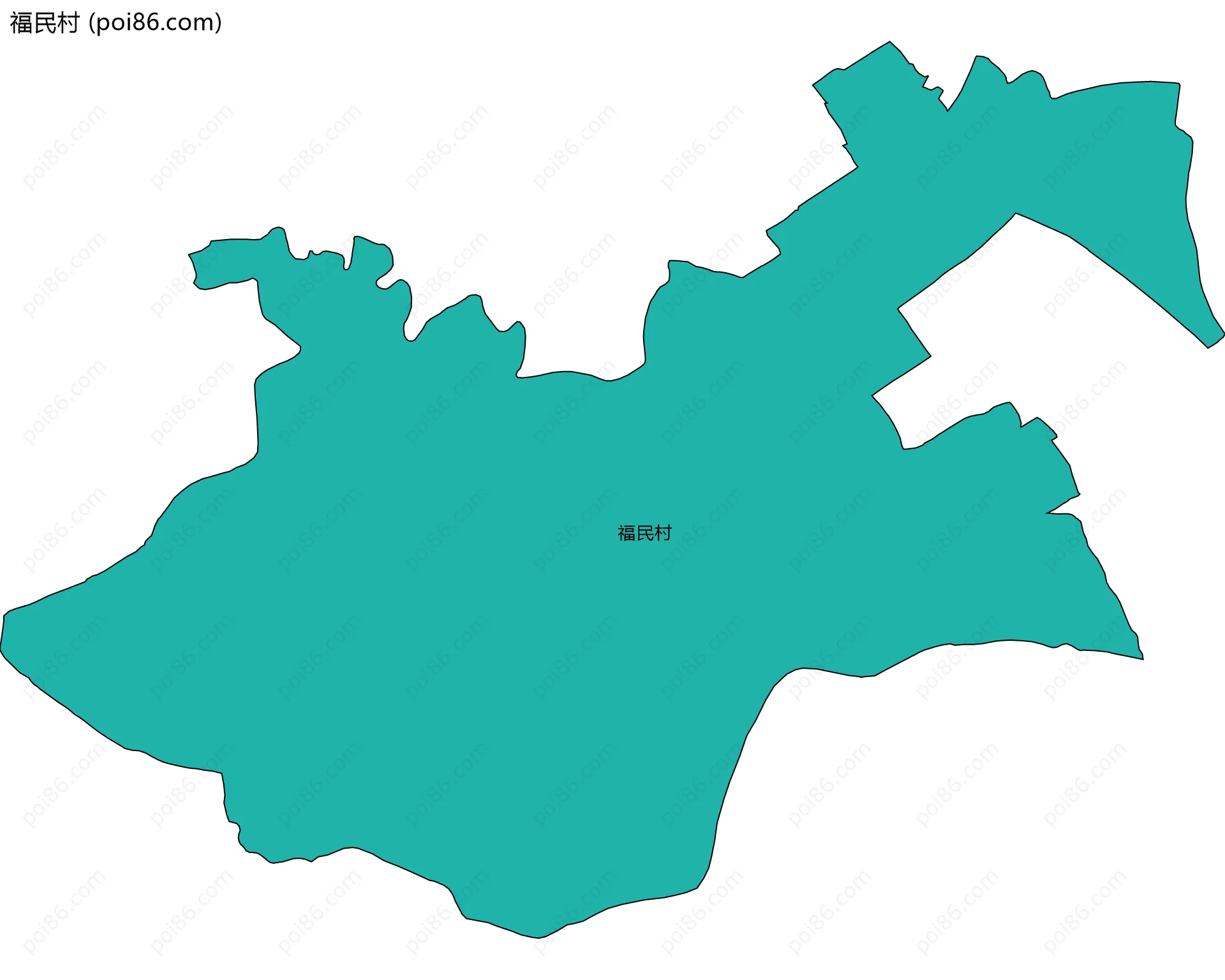 福民村边界地图