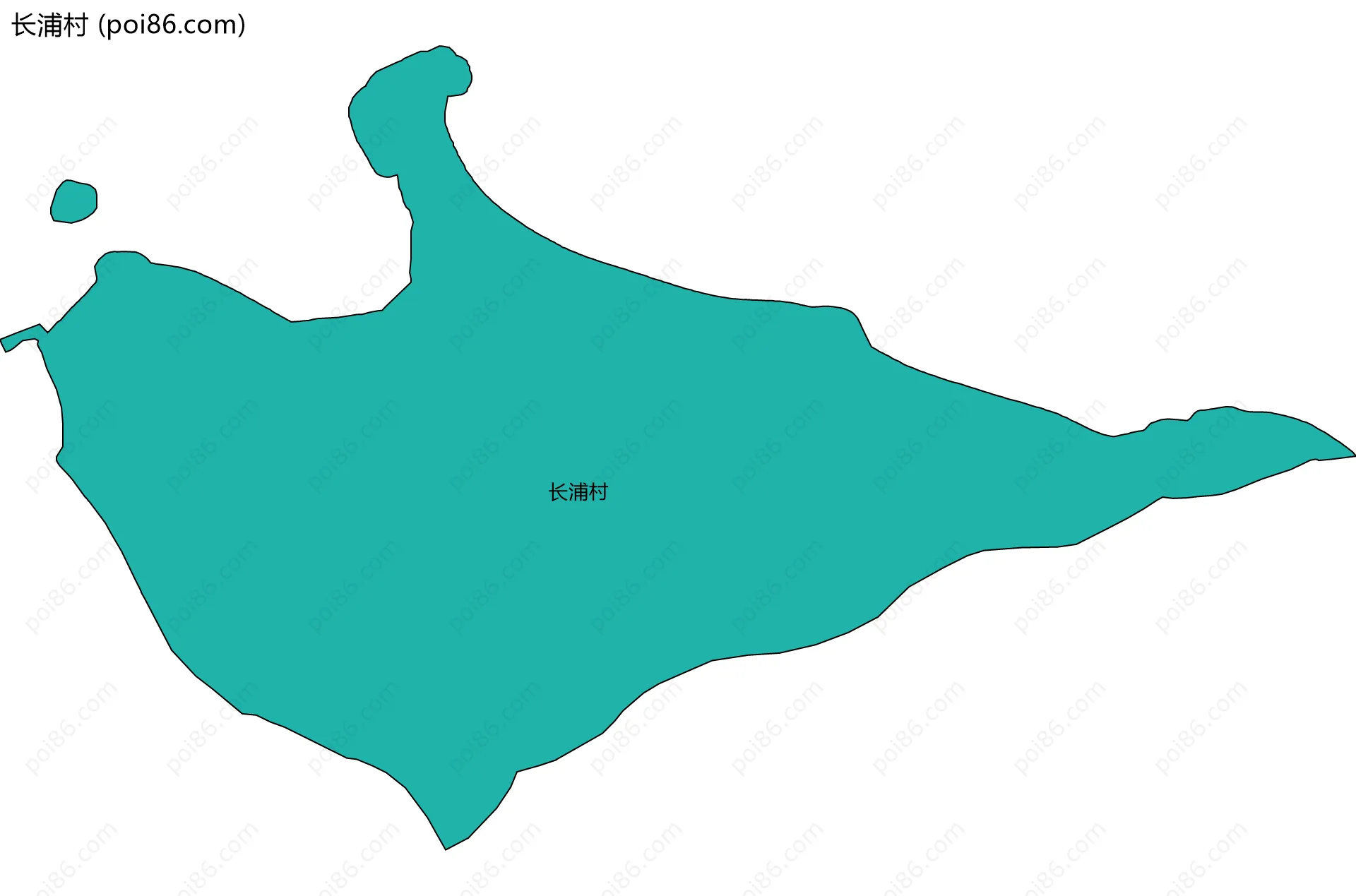 长浦村边界地图