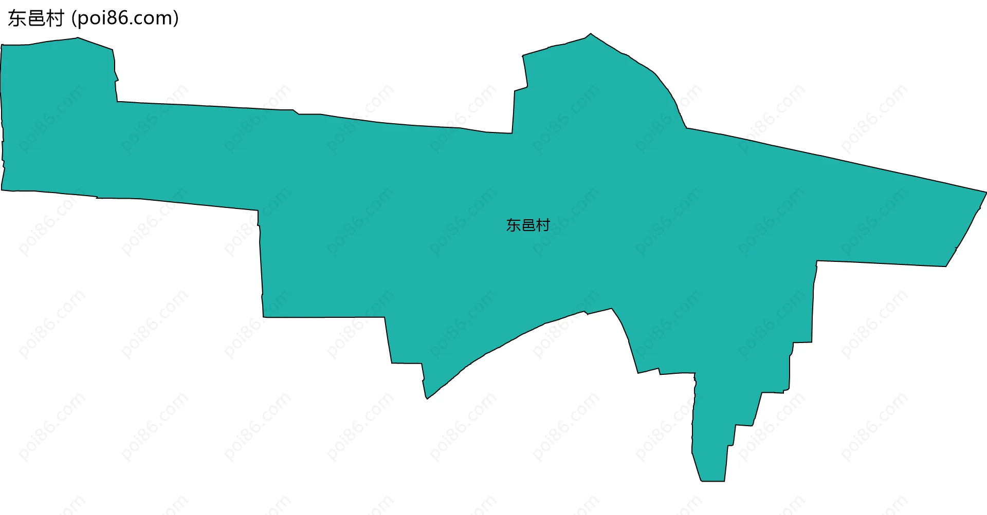 东邑村边界地图