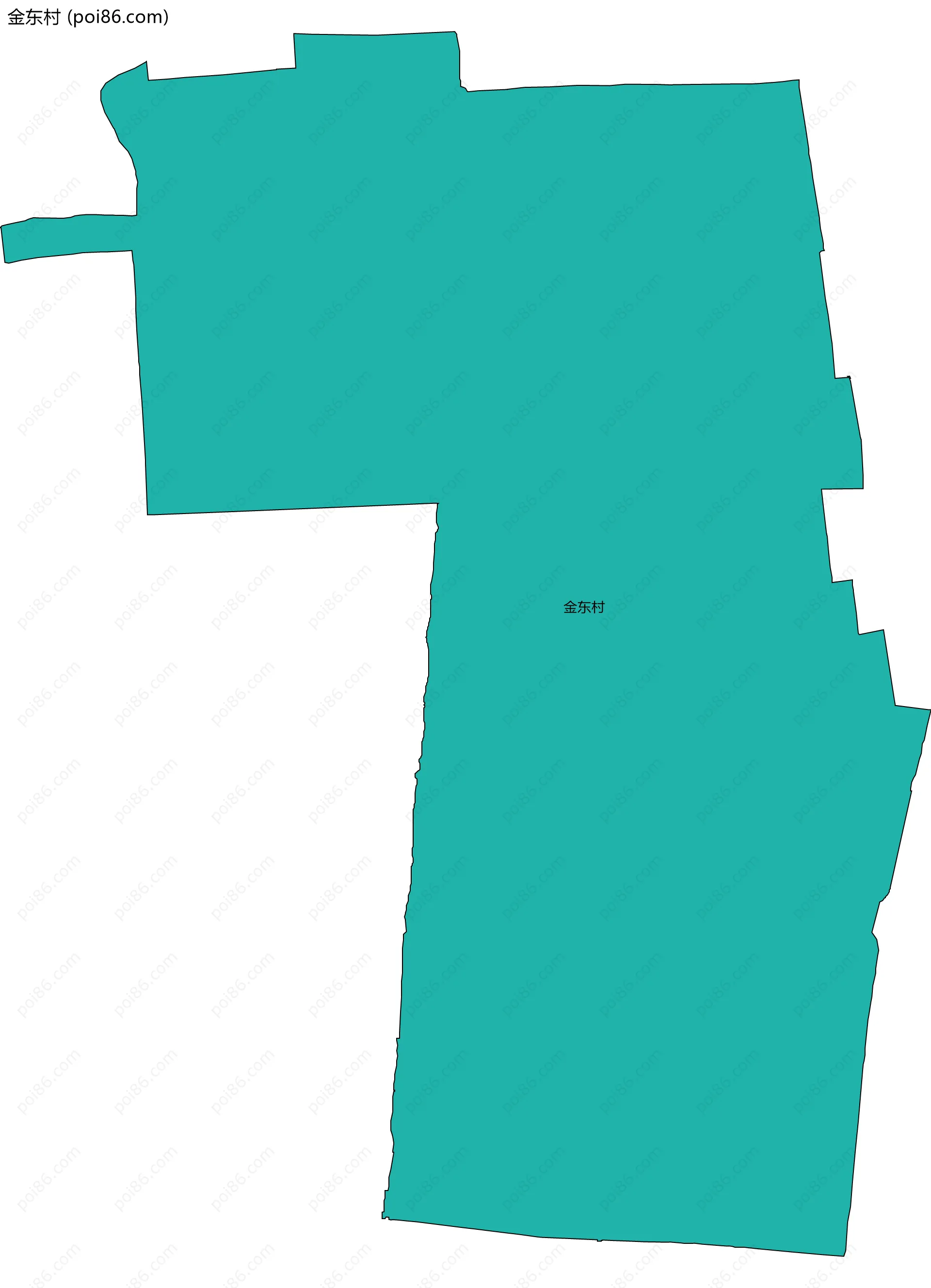 金东村边界地图