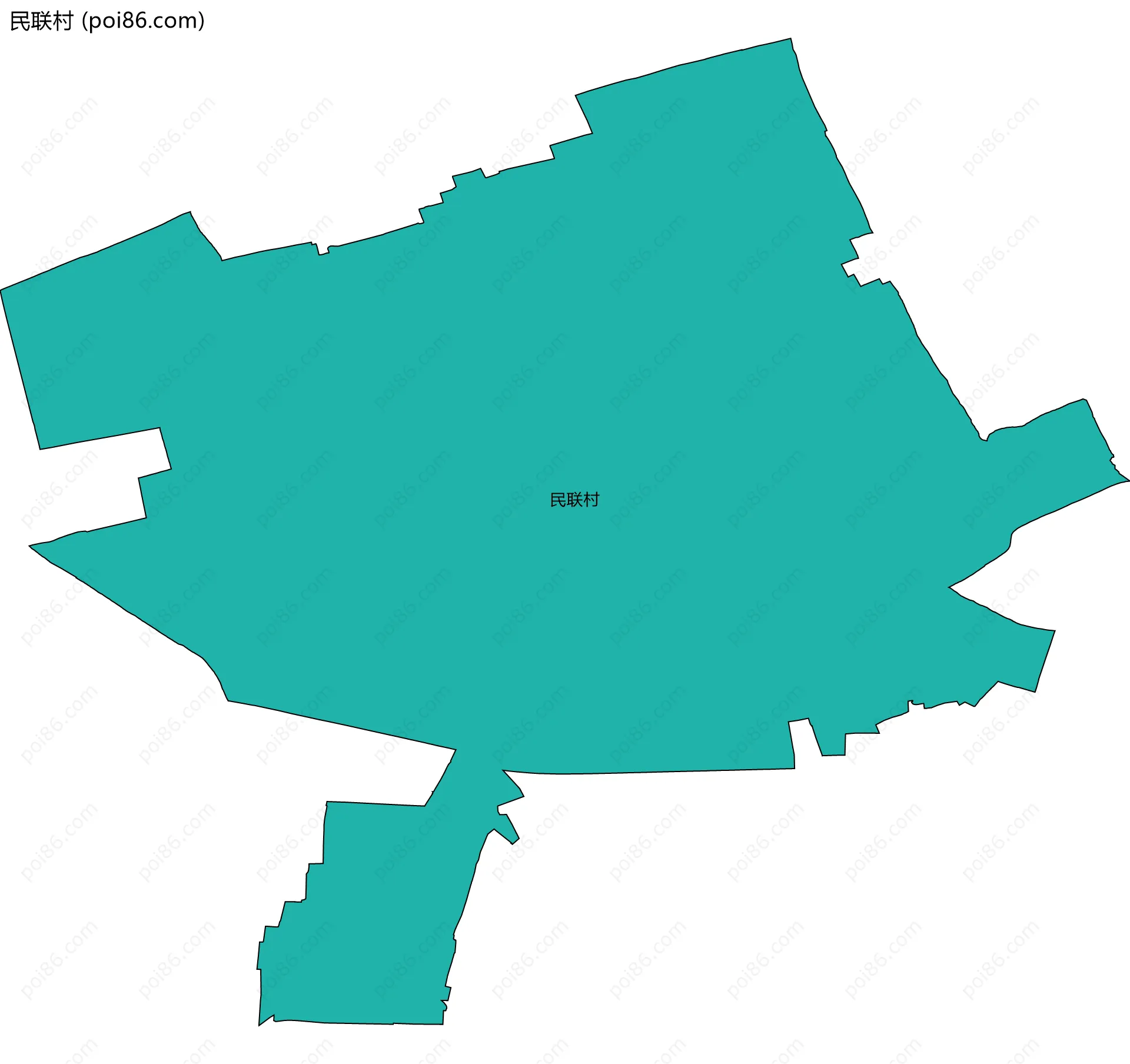 民联村边界地图