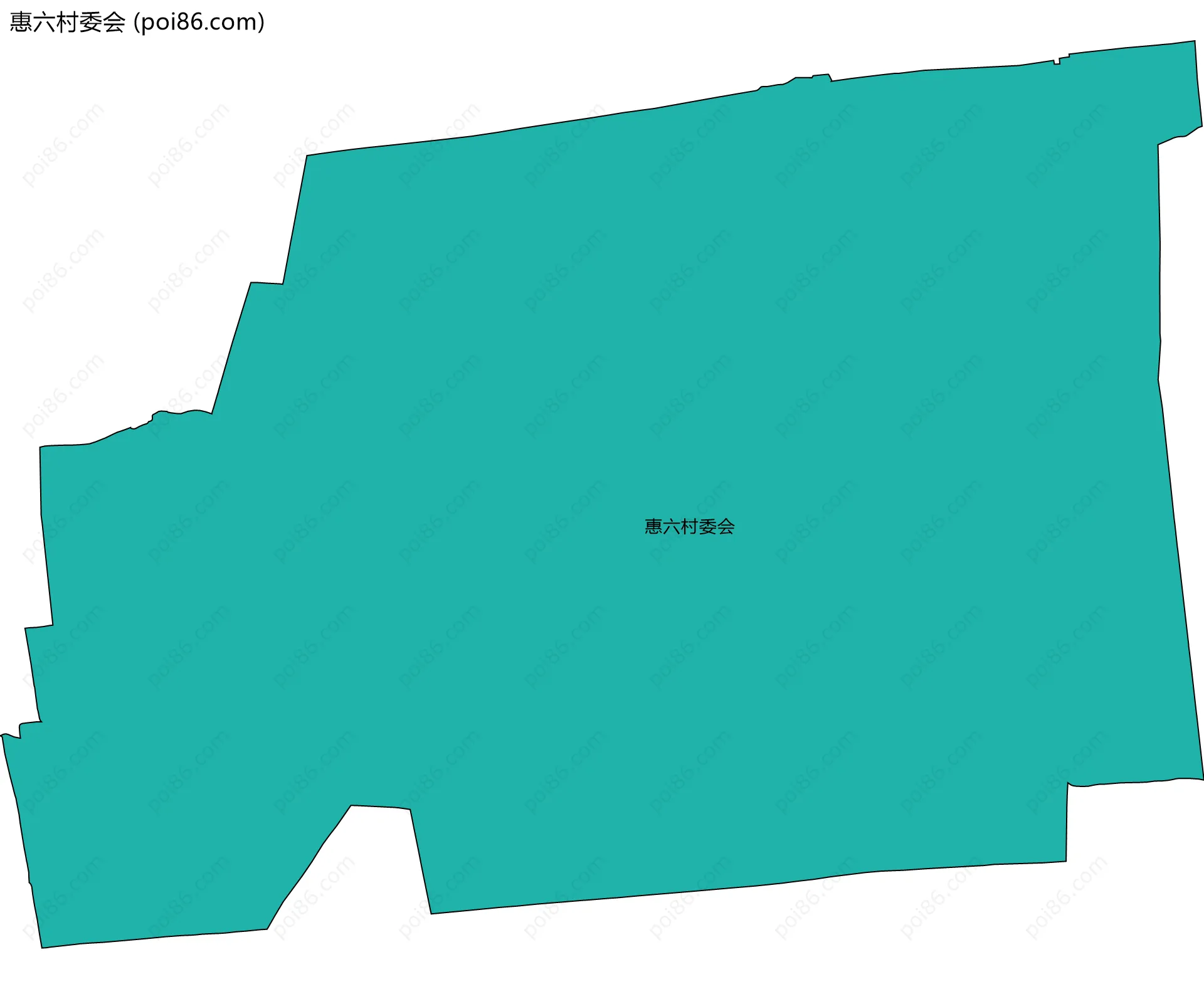 惠六村委会边界地图