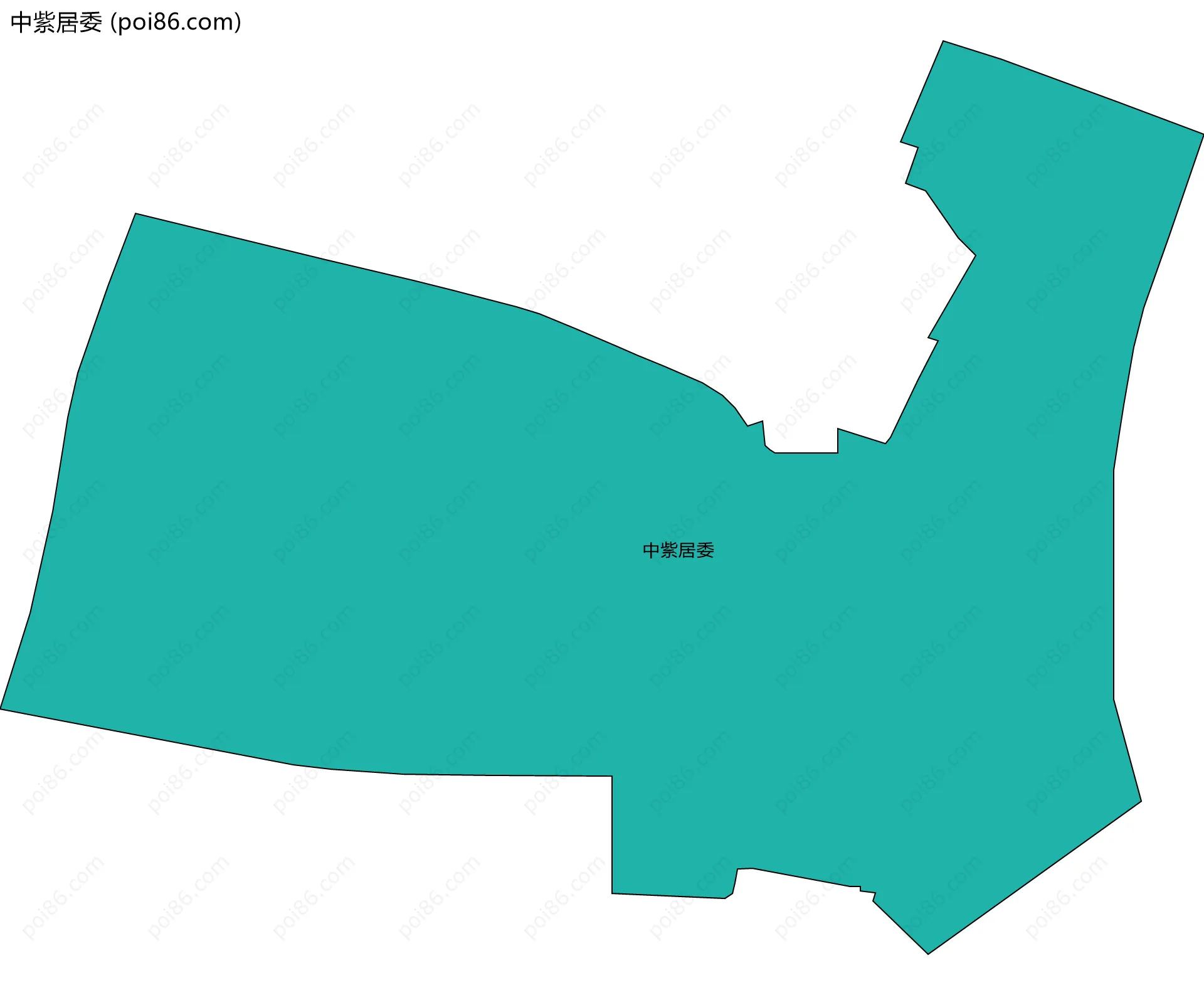 中紫居委边界地图