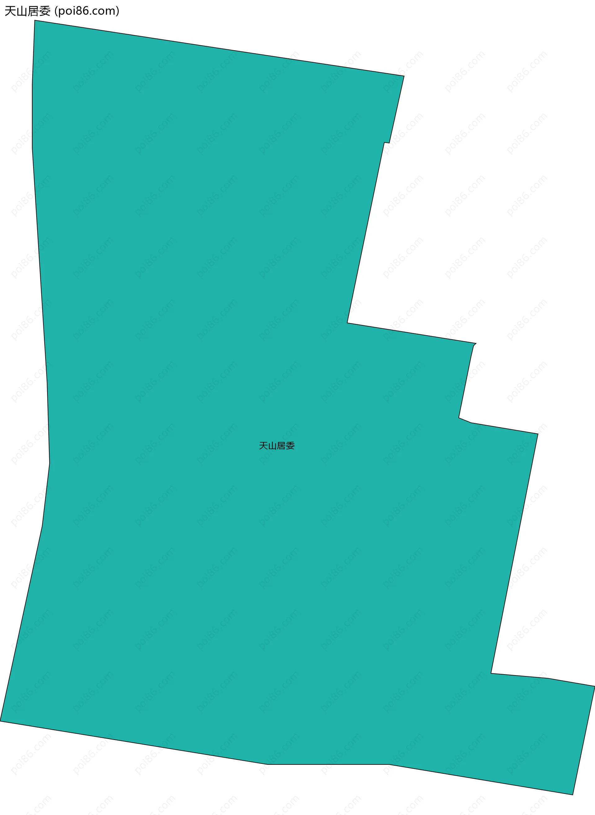 天山居委边界地图