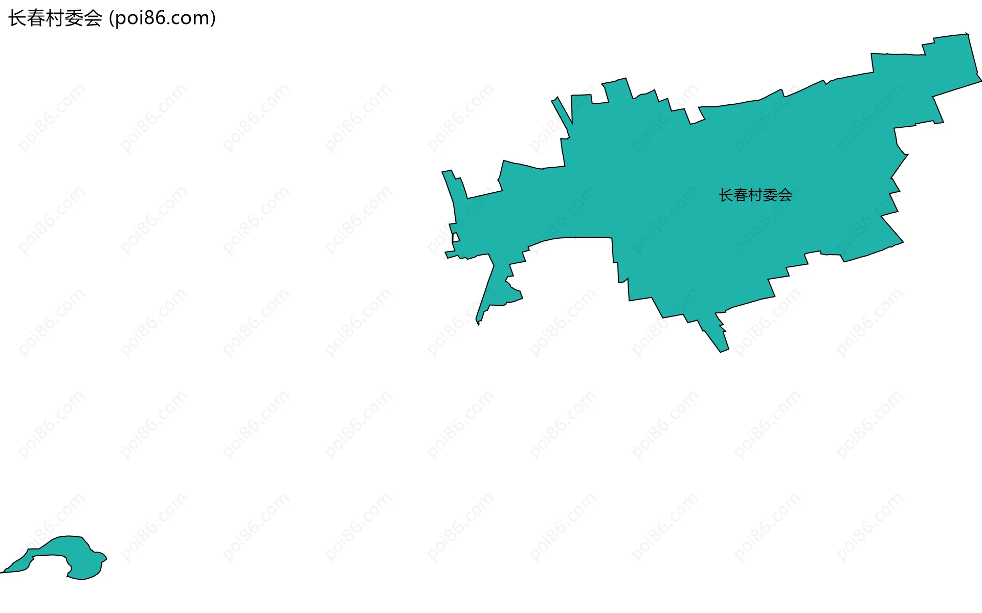 长春村委会边界地图