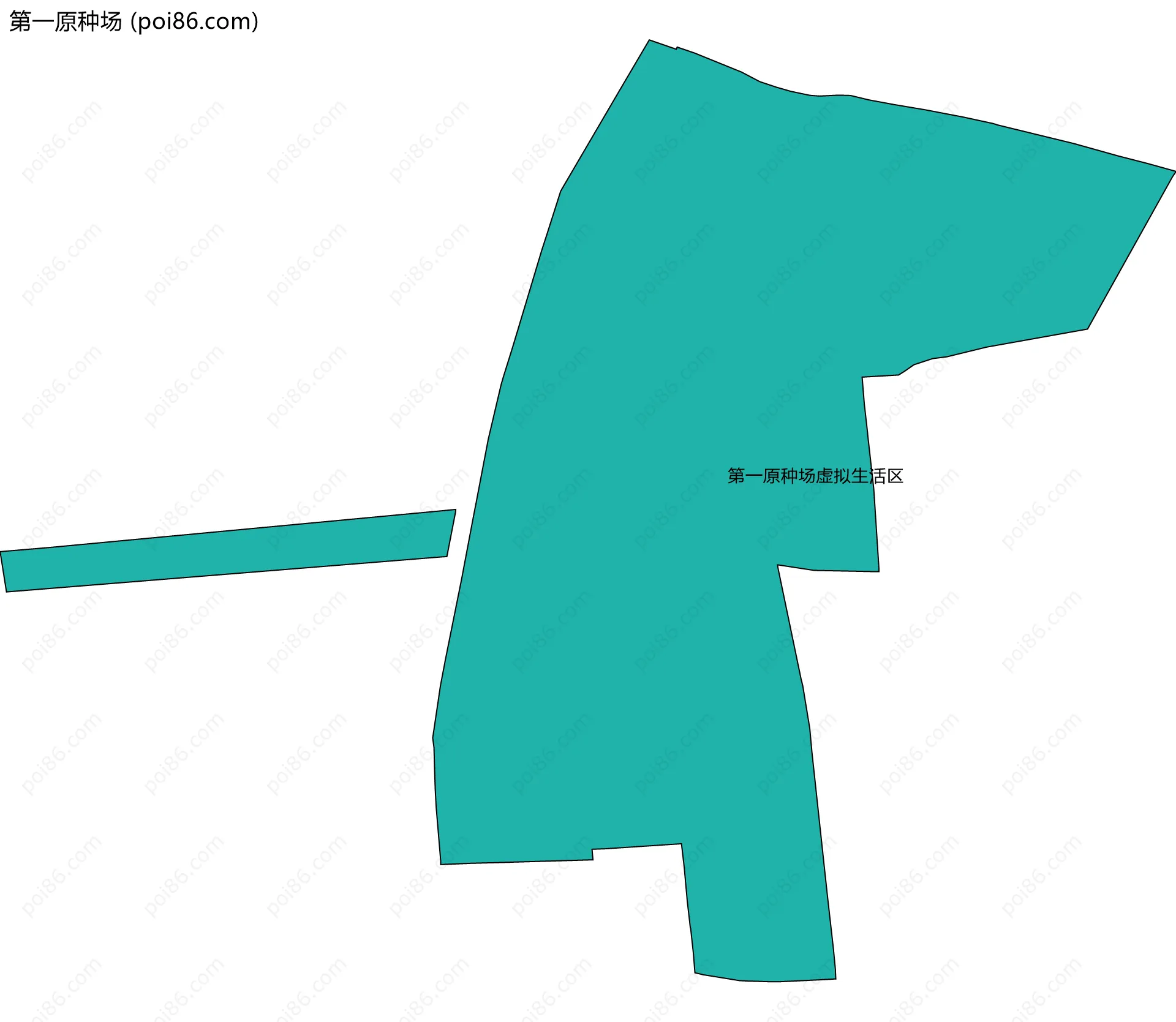 第一原种场边界地图(五级行政区划)