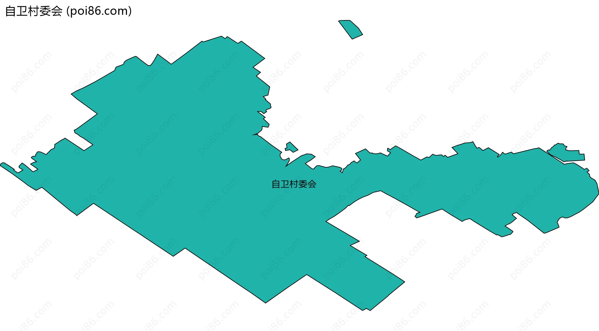 自卫村委会边界地图