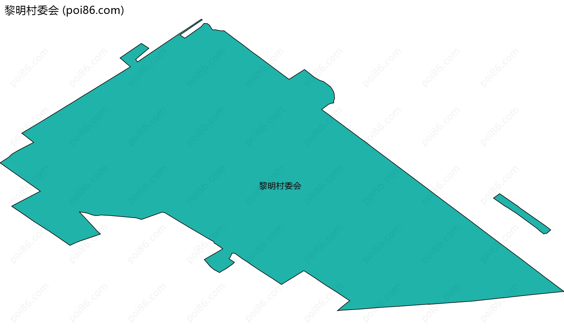 黎明村委会边界地图