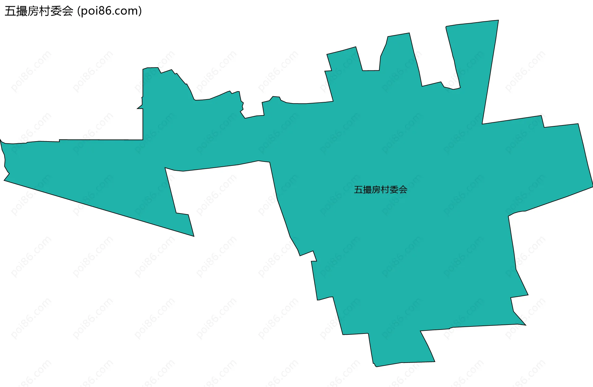 五撮房村委会边界地图