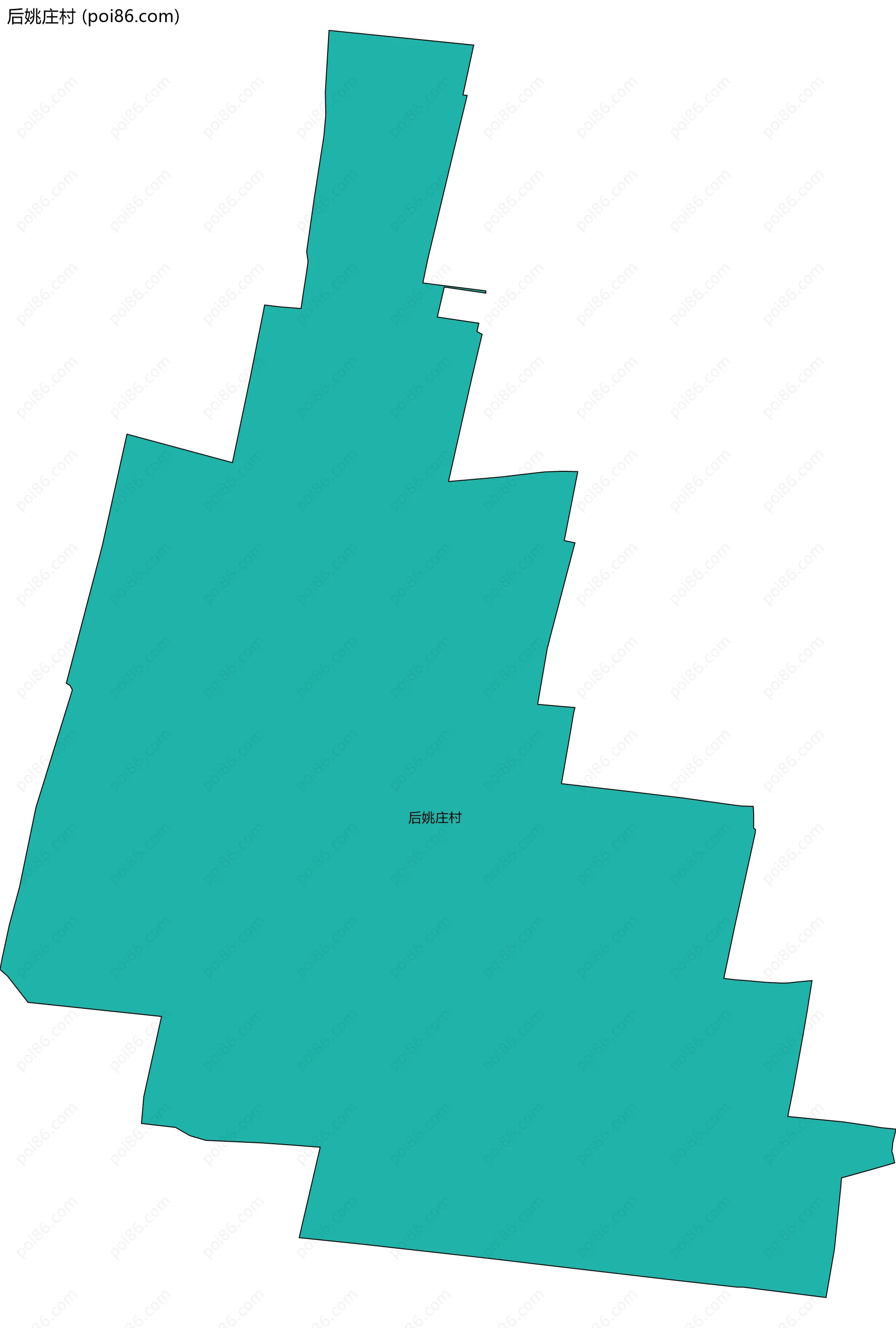 后姚庄村边界地图