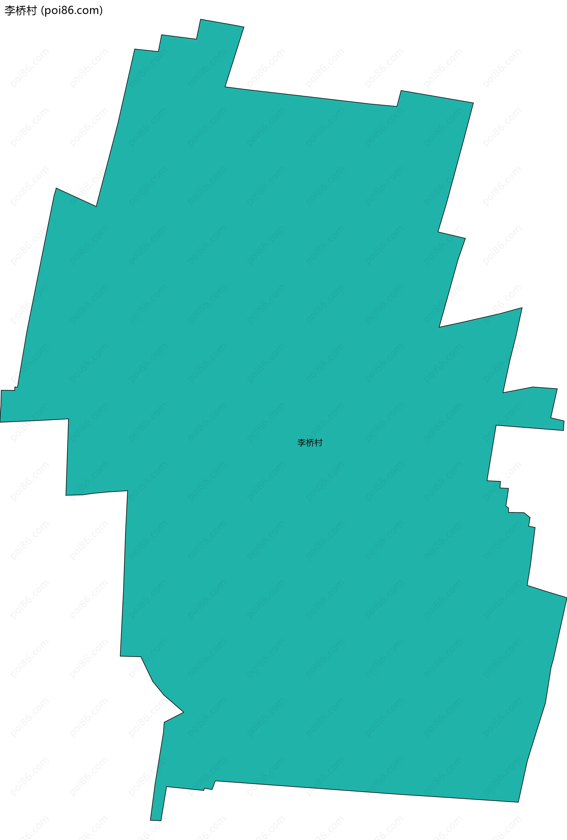 李桥村边界地图