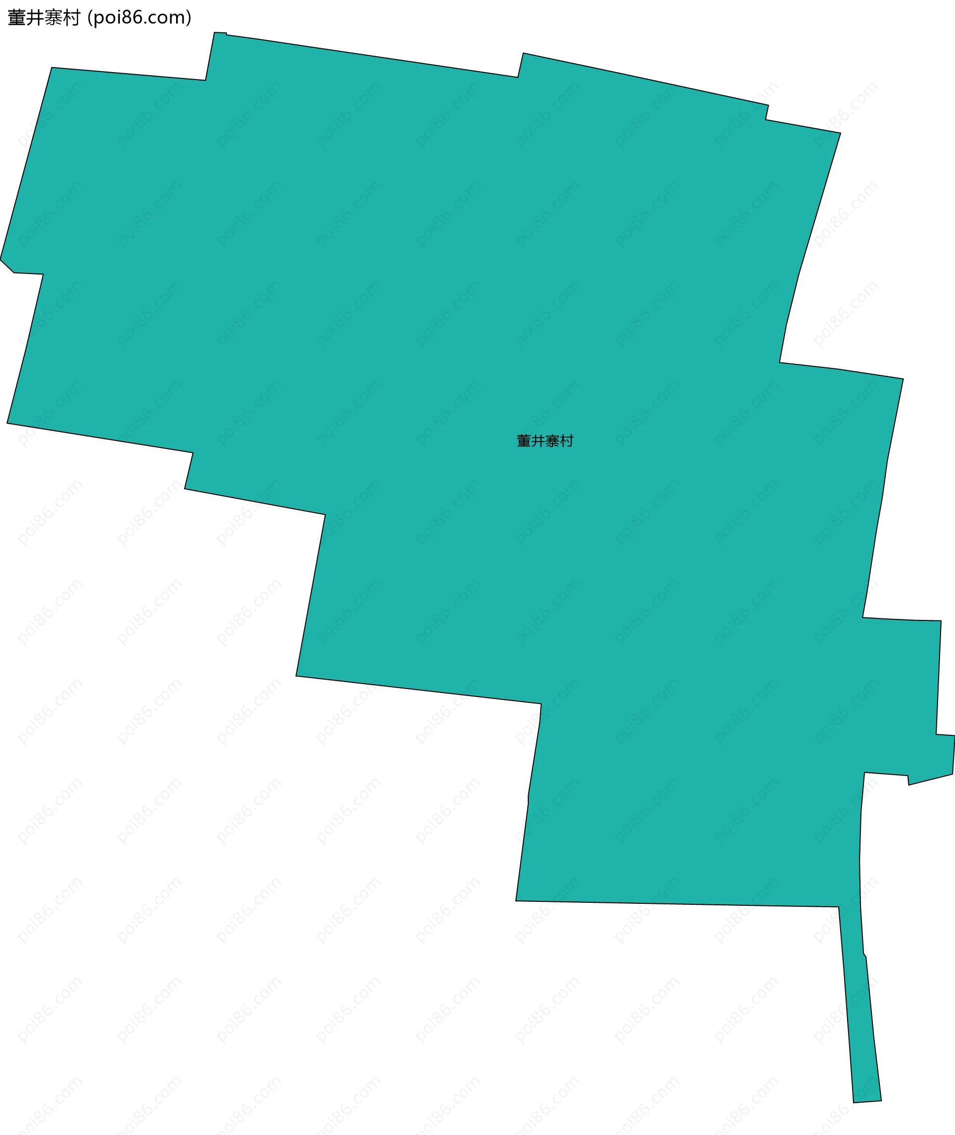 董井寨村边界地图