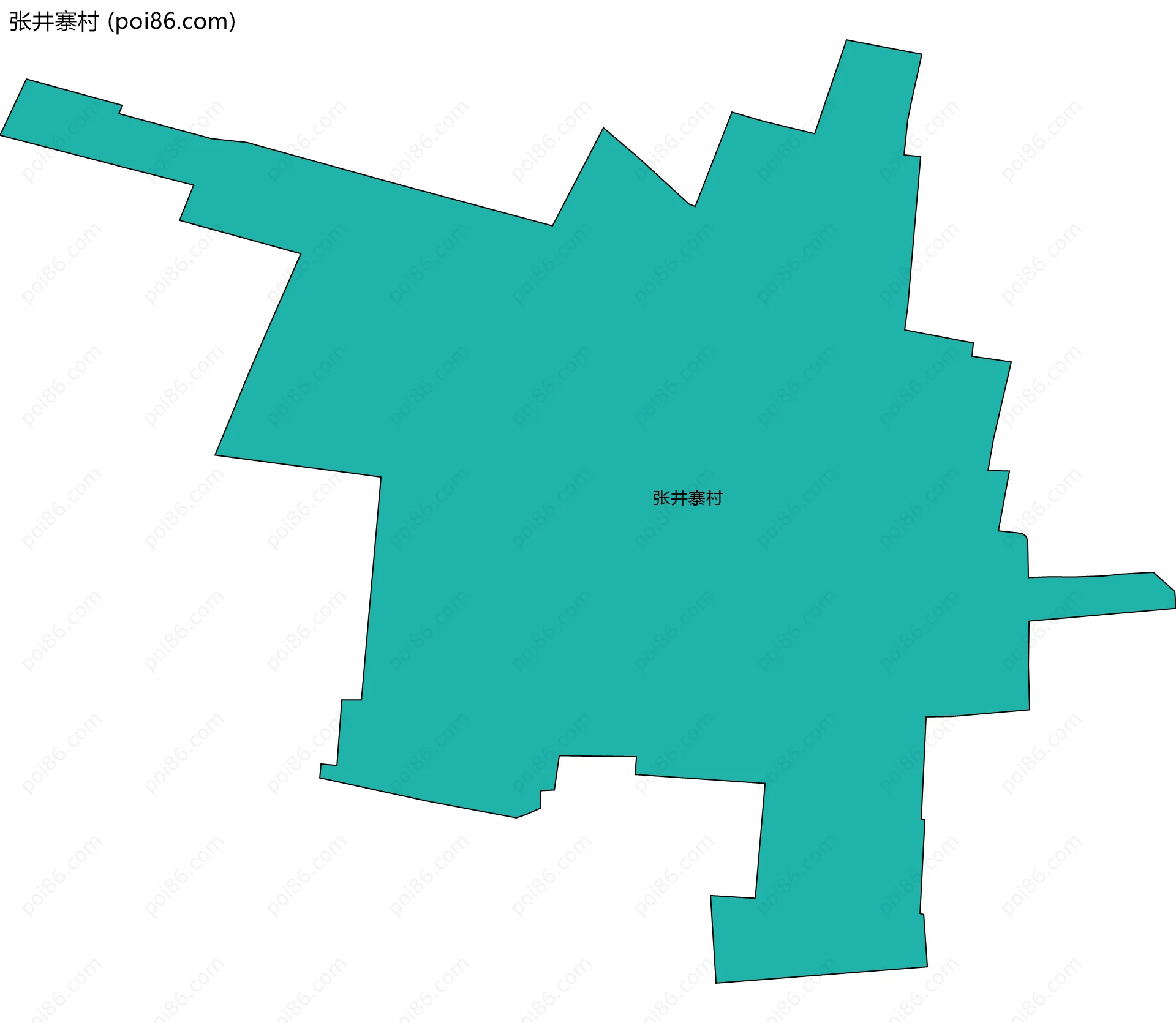 张井寨村边界地图