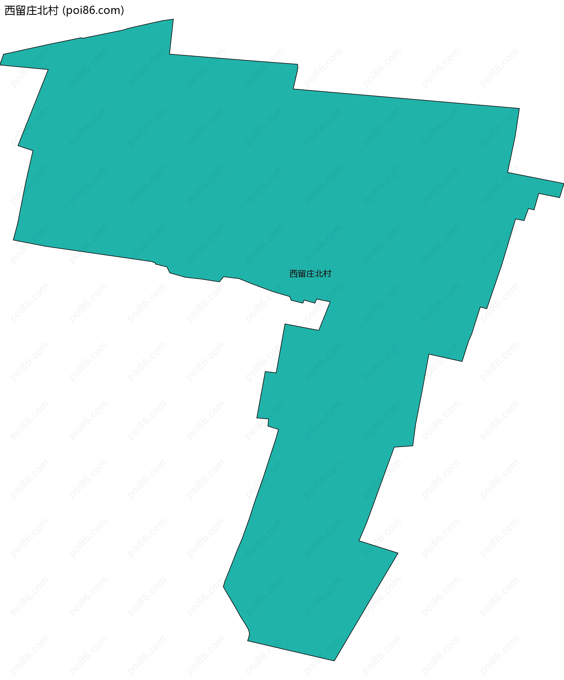 西留庄北村边界地图