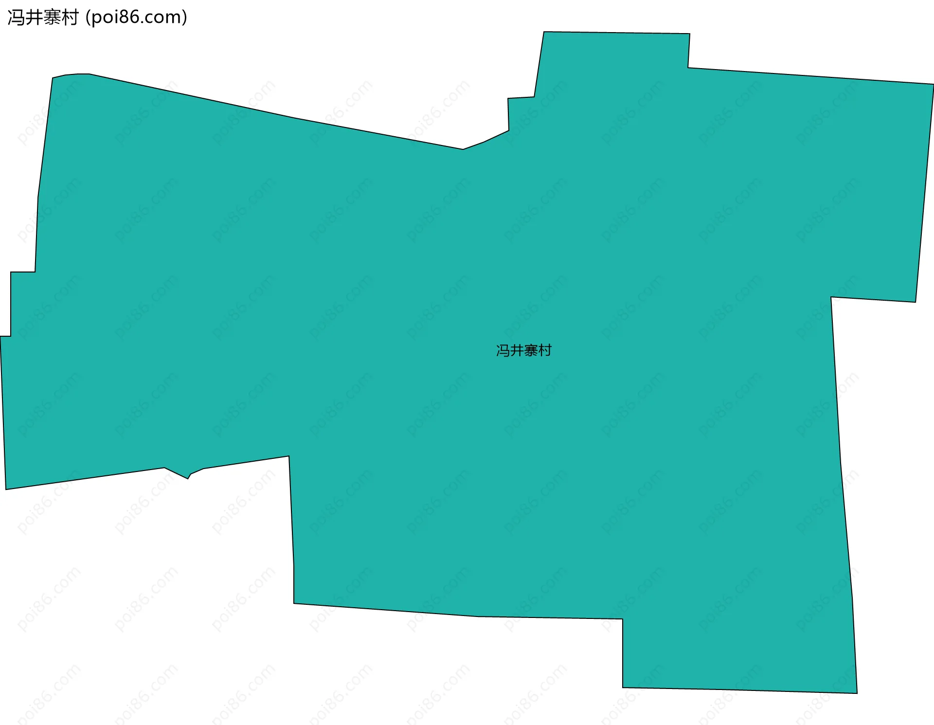 冯井寨村边界地图