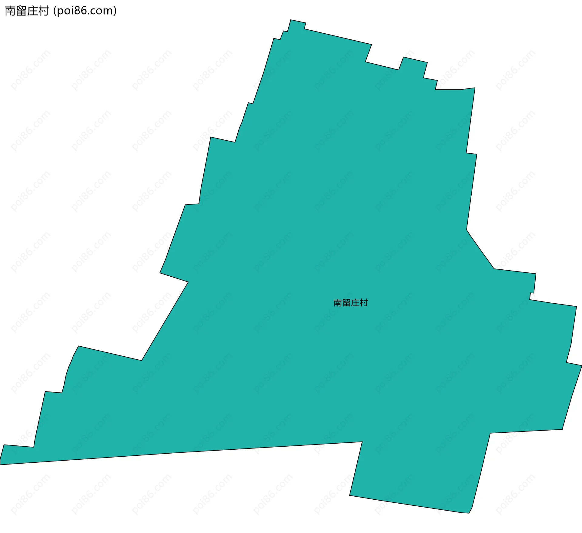 南留庄村边界地图