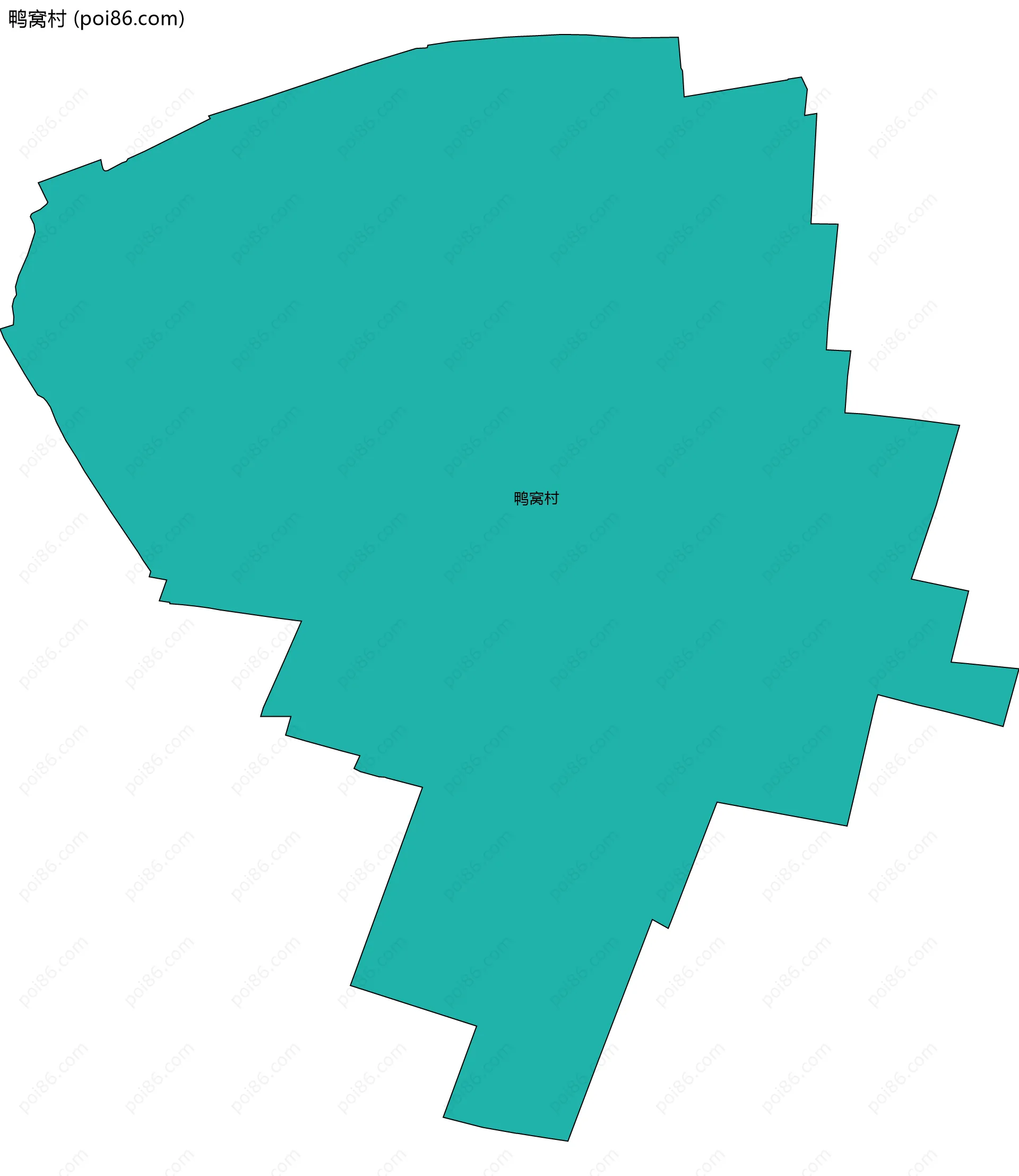 鸭窝村边界地图