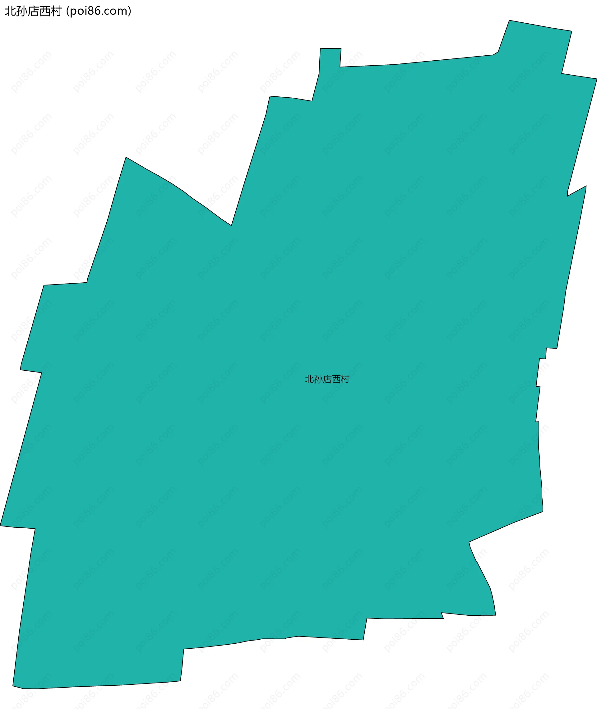 北孙店西村边界地图