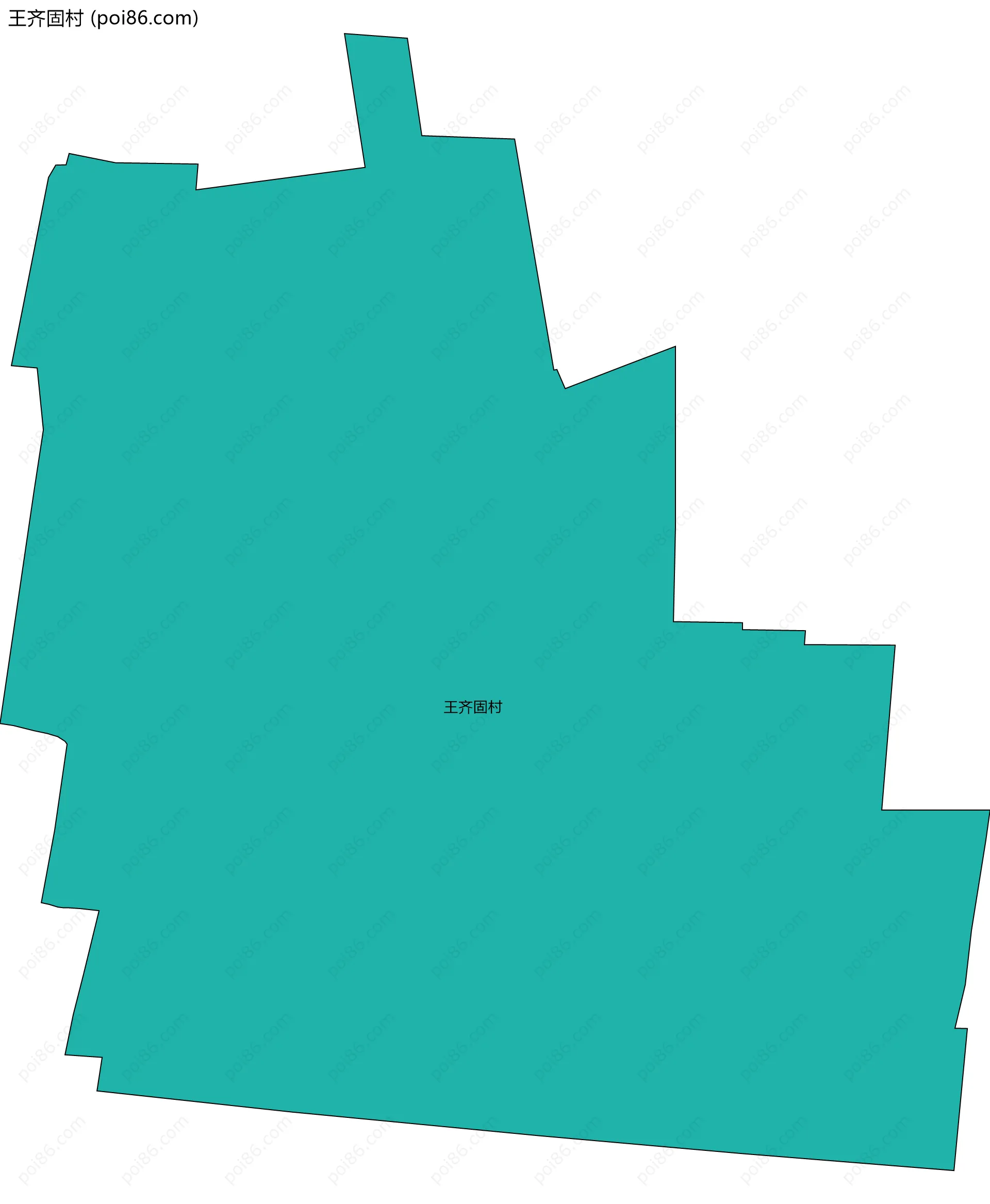 王齐固村边界地图