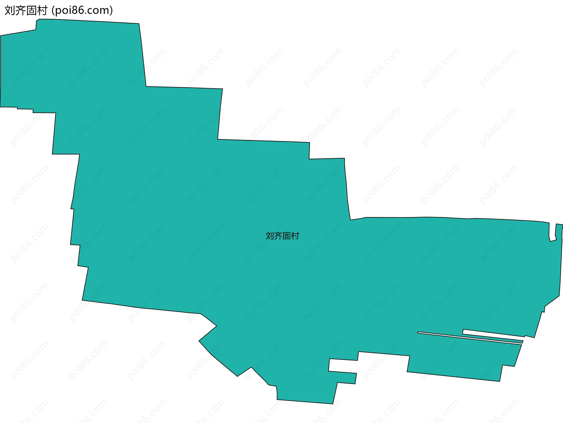 刘齐固村边界地图