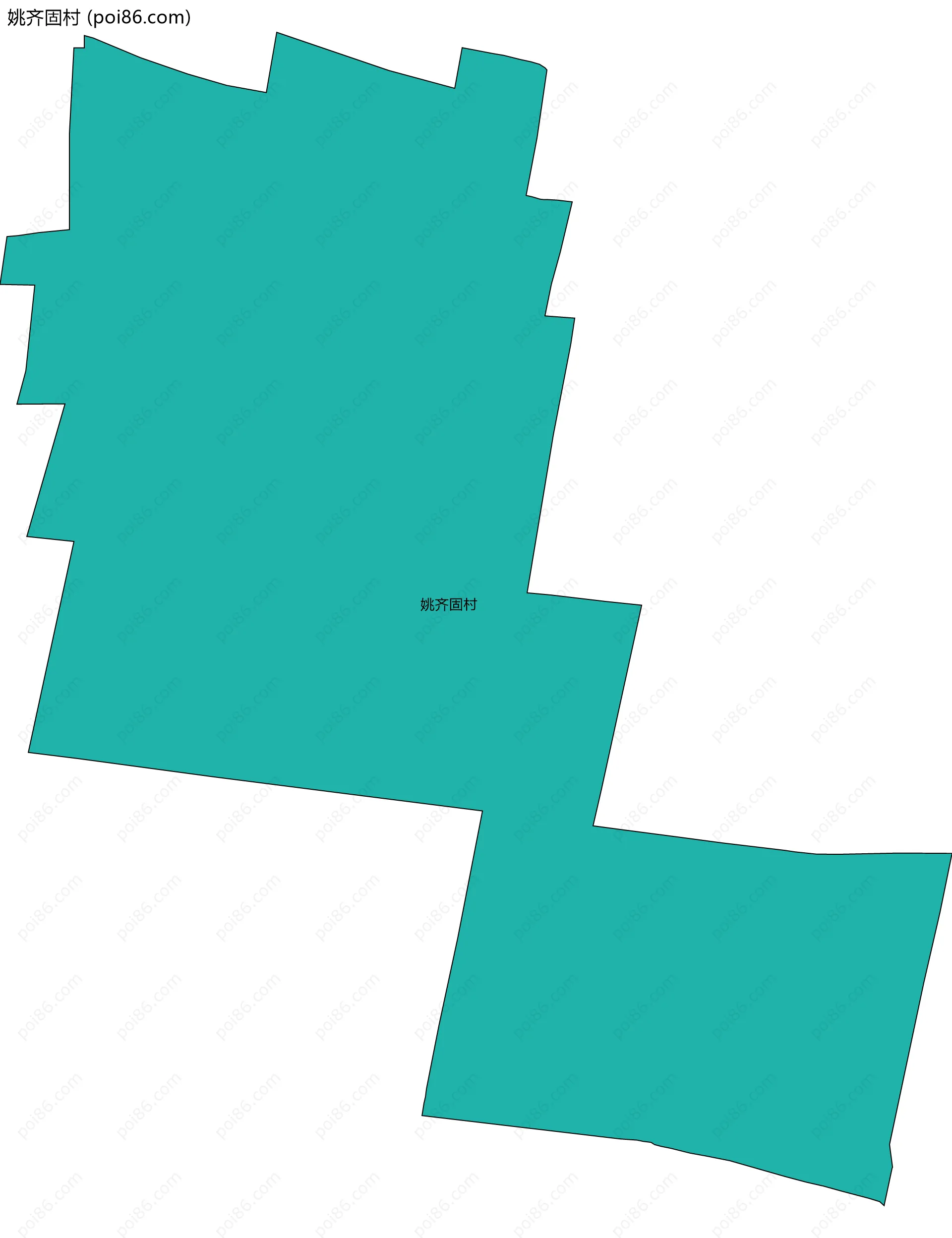 姚齐固村边界地图