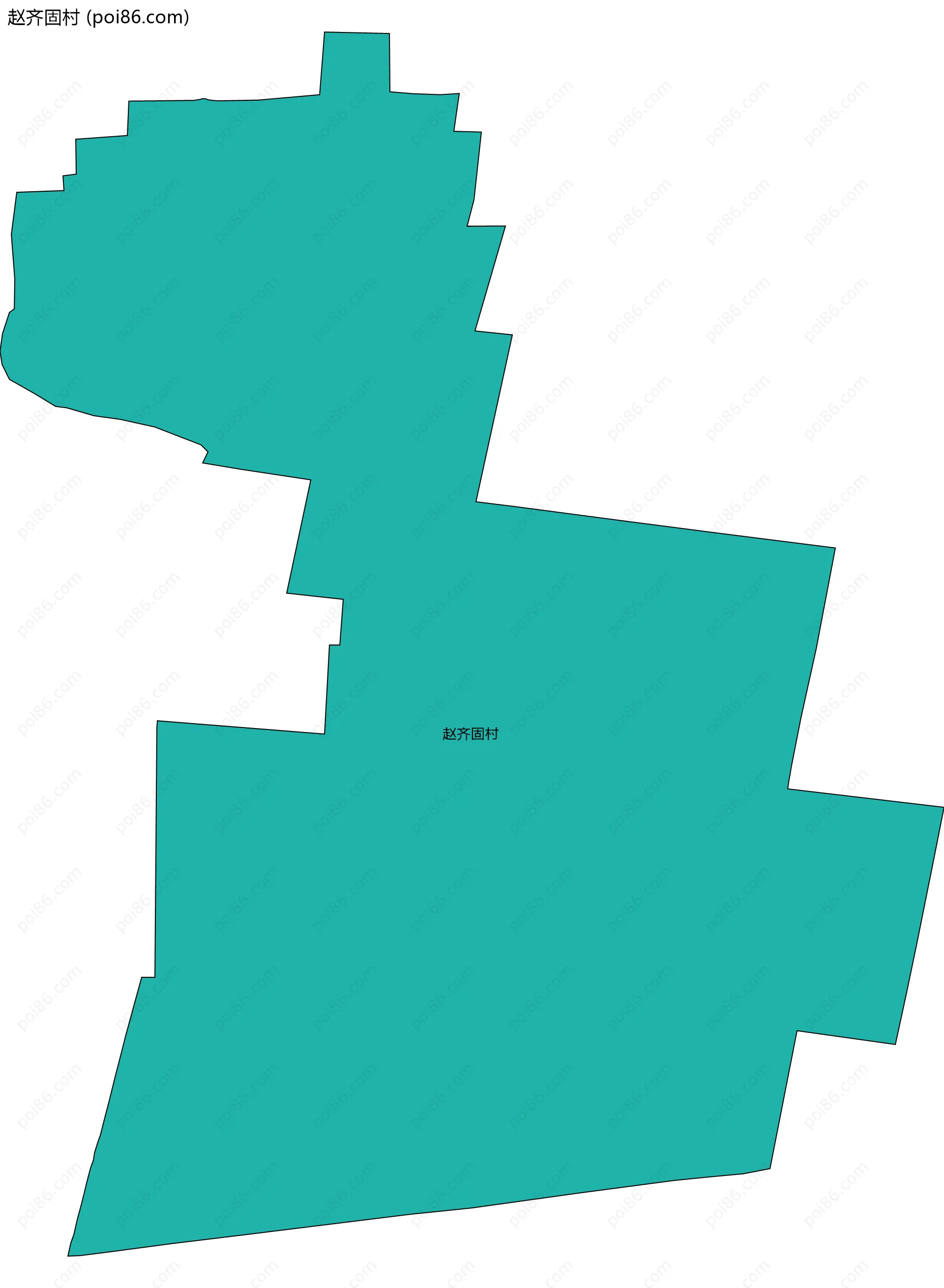 赵齐固村边界地图