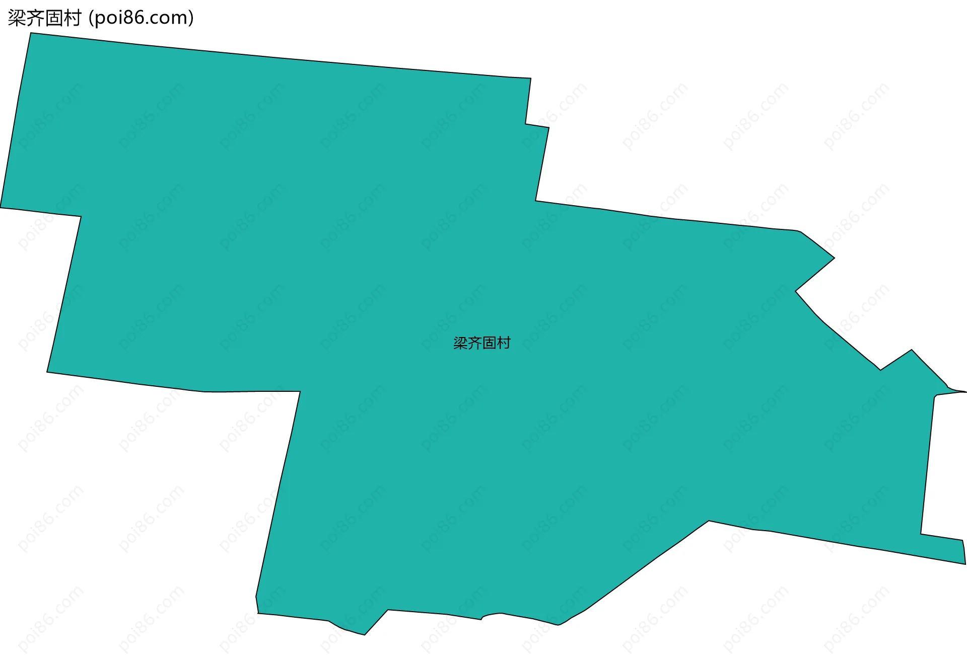 梁齐固村边界地图